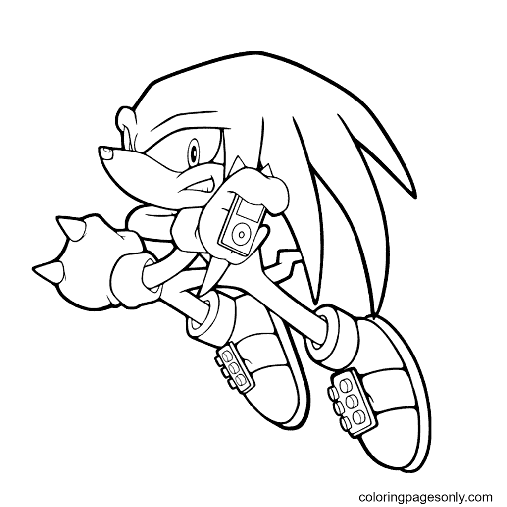 Sonic The Hedgehog Coloring Pages Knuckles Coloring P Vrogue Co