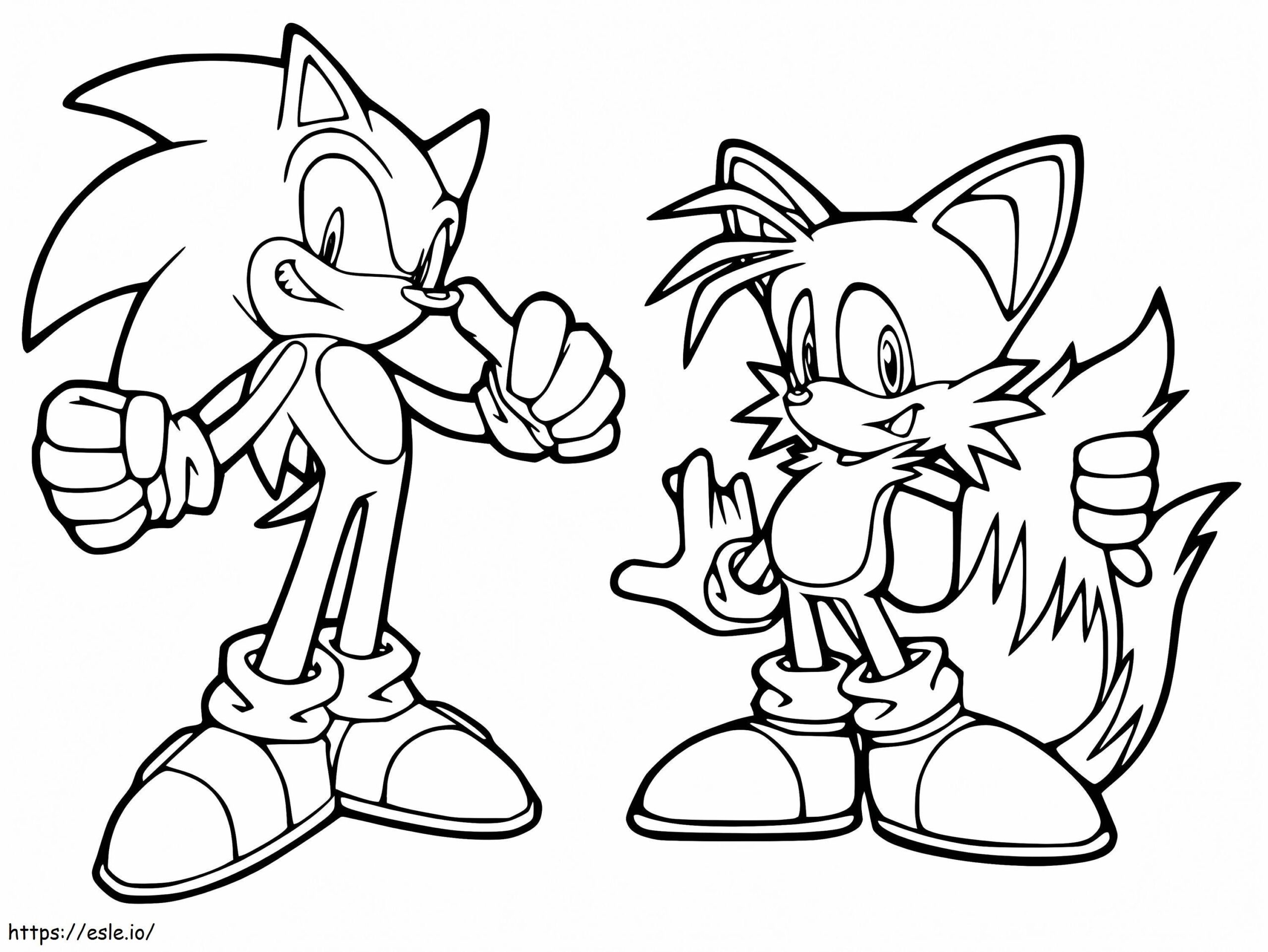 Sonic With Tails Coloring Page Sonic With Tails Coloring Page