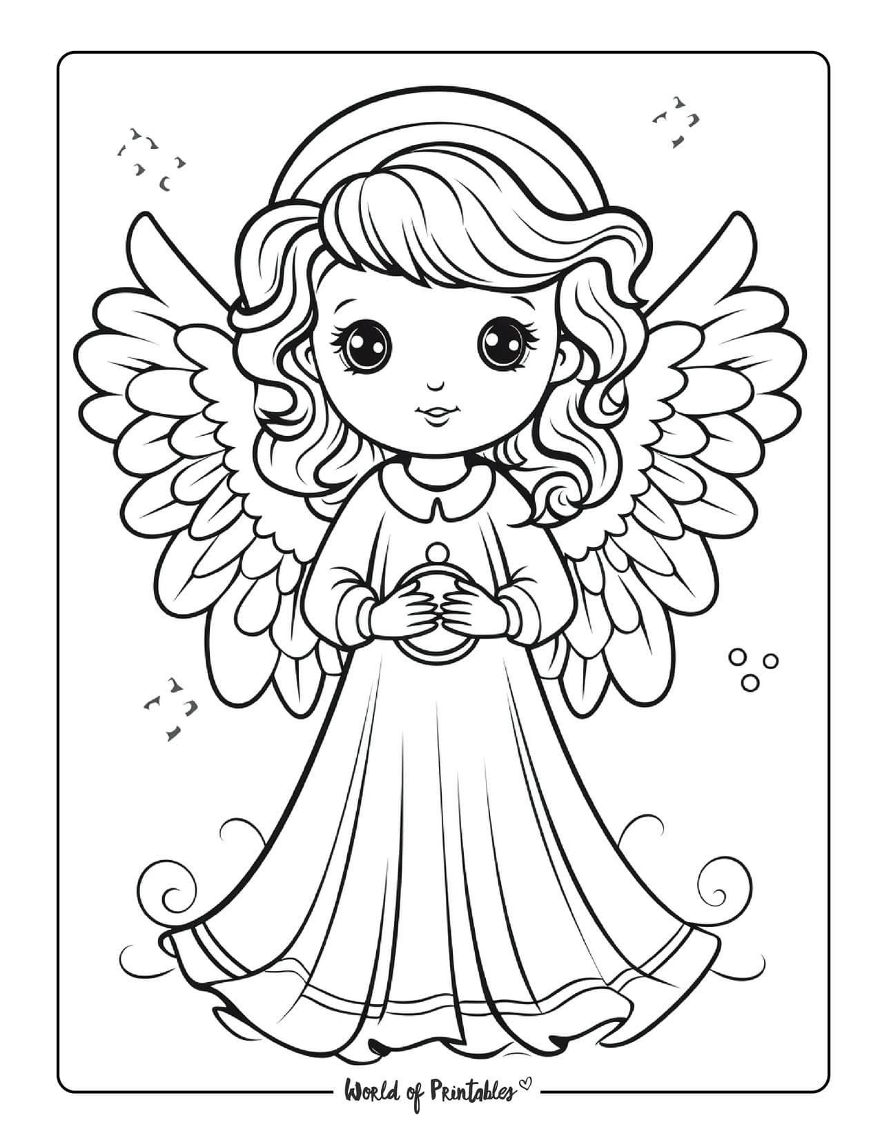 Soothing Angel Coloring Pages Soothing Angel Coloring Pages