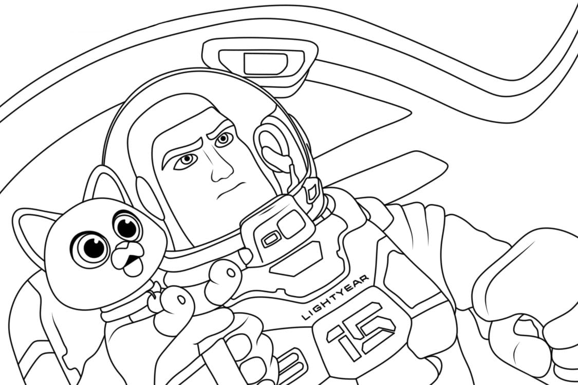 Sox And Buzz Lightyear Coloring Page Free Printable Coloring Pages