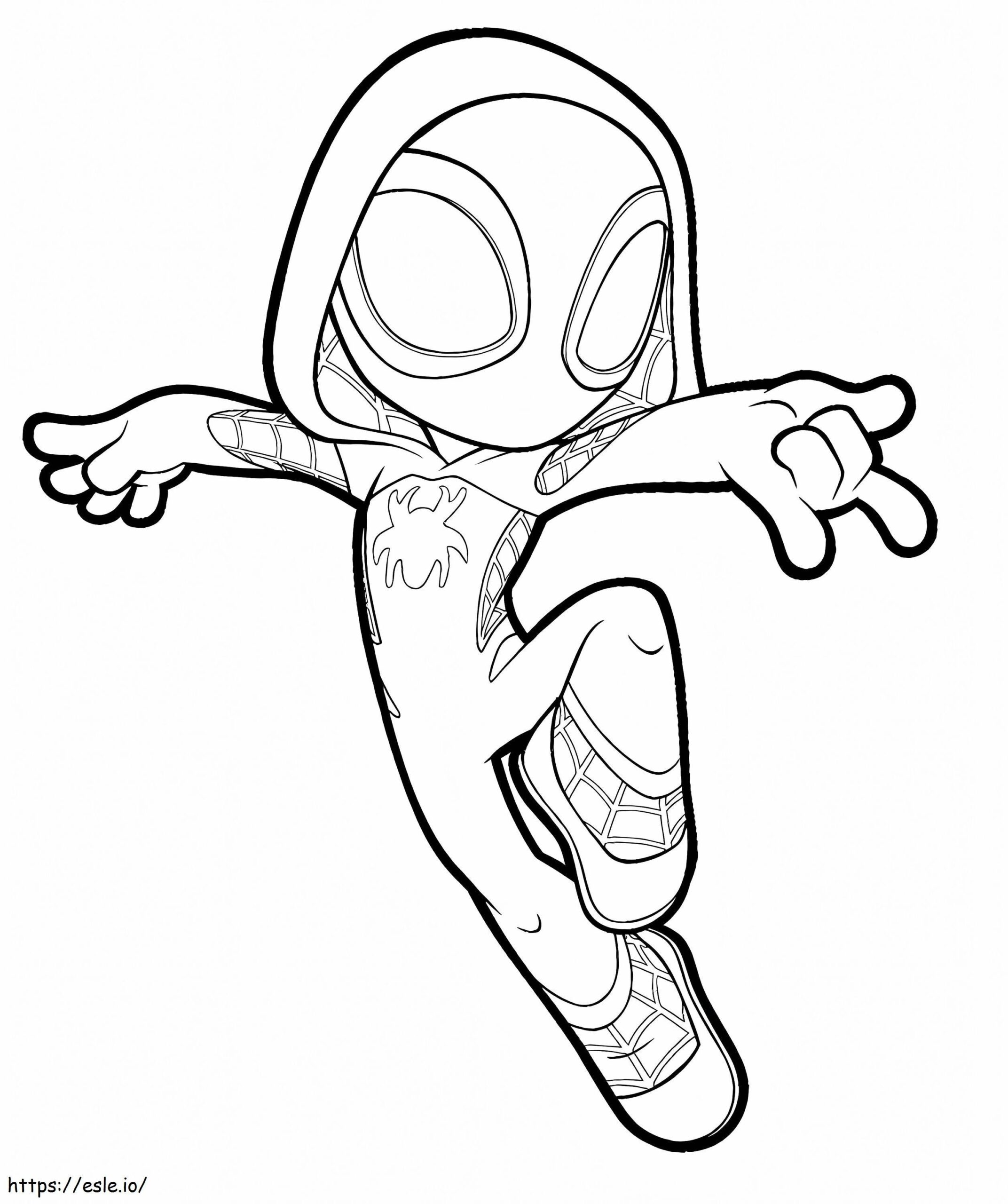 Spidey Spider Woman Coloring Page