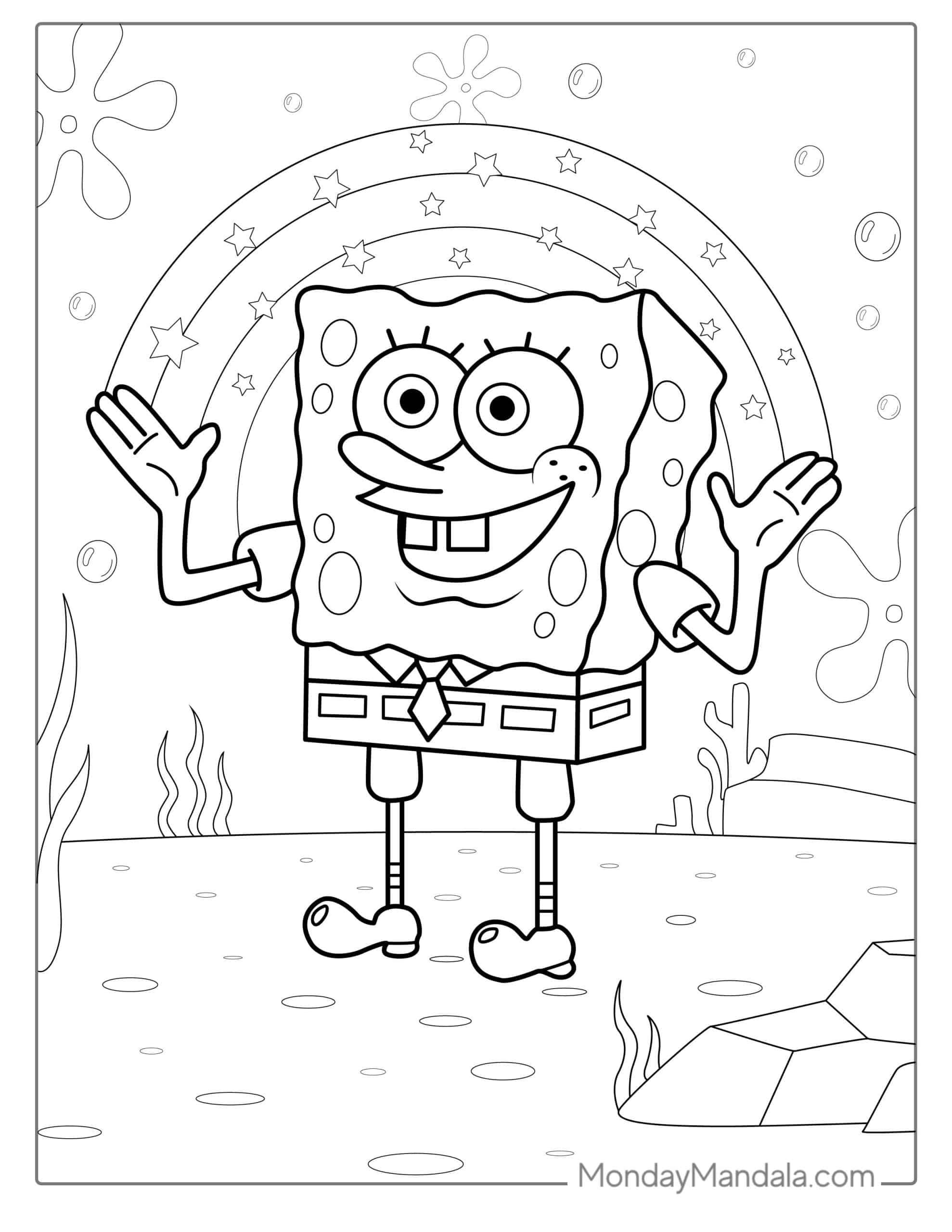 Spongebob Color Pages Printable