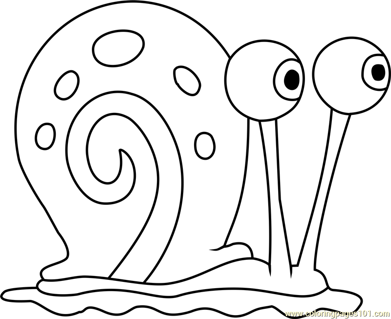 Spongebob Gary Coloring Page