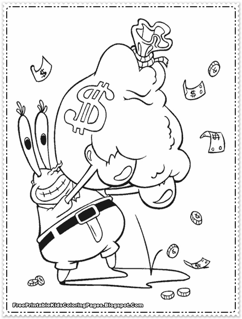 Spongebob Printable Coloring Sheets