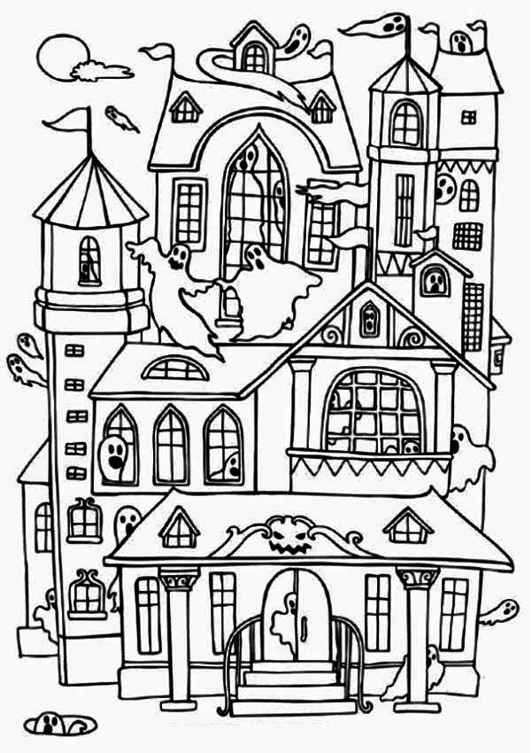 Spooky Haunted Castle Coloring Pages Printable Free Printable Spooky Haunted Castle Coloring Pages Printable Free Printable