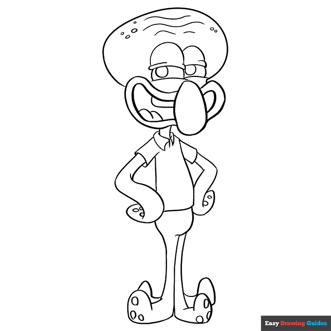 Squidward From Spongebob Squarepants Coloring Page Easy Drawing Guides Squidward From Spongebob Squarepants Coloring Page Easy Drawing Guides