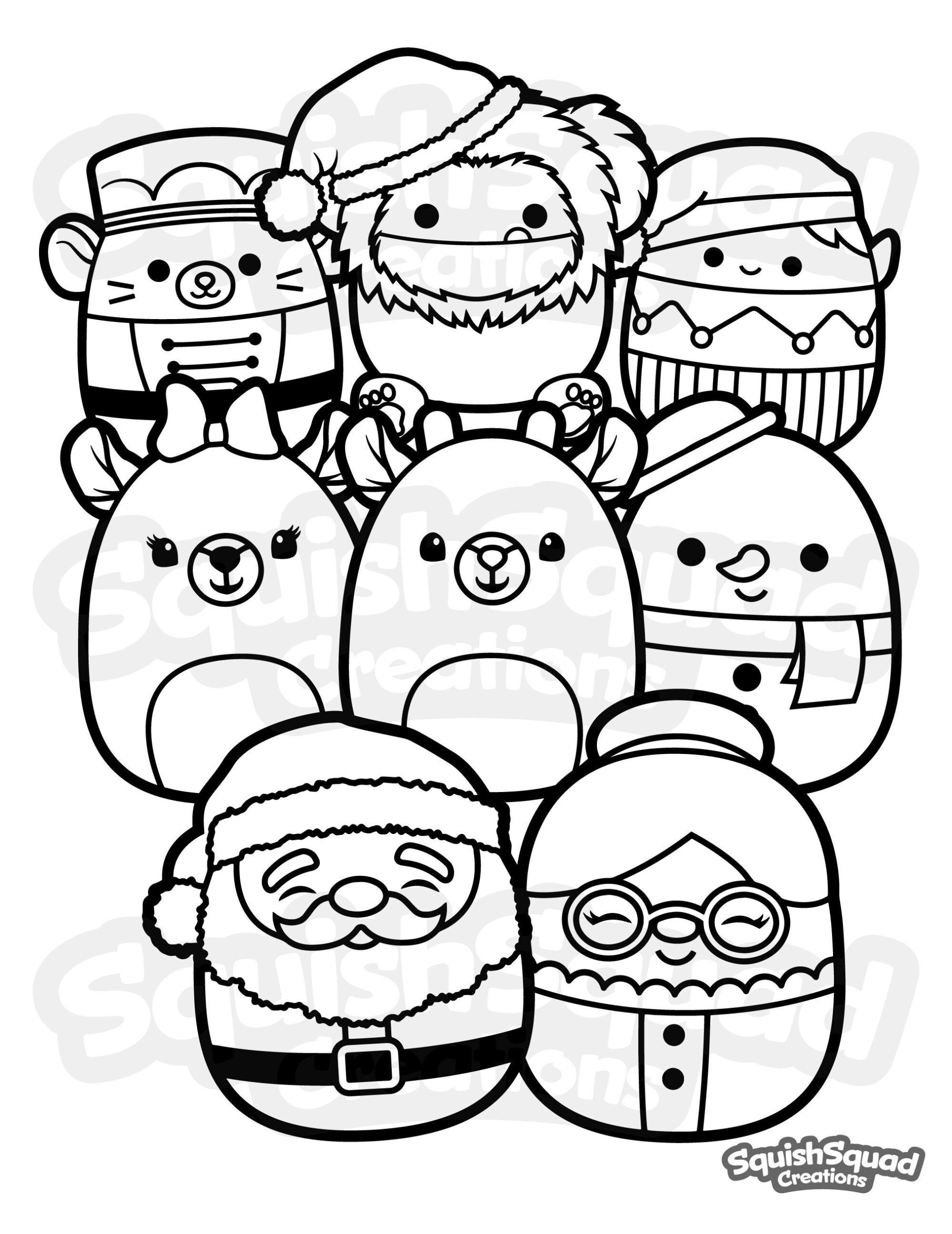 Squishmallow Christmas Coloring Page Printable Squishmallow Etsy Squishmallow Christmas Coloring Page Printable Squishmallow Etsy