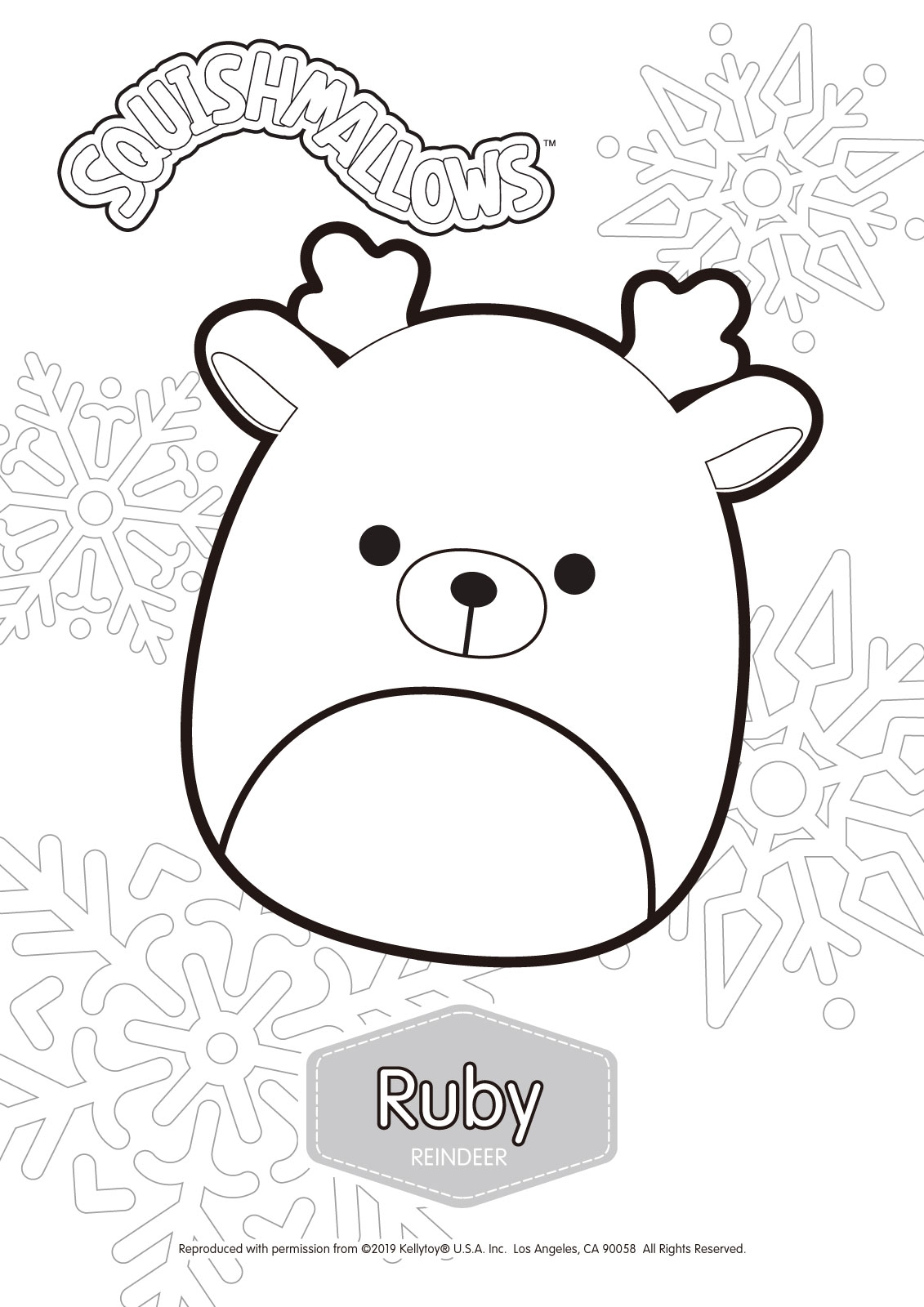 Squishmallows Ruby Coloring Pages XColorings