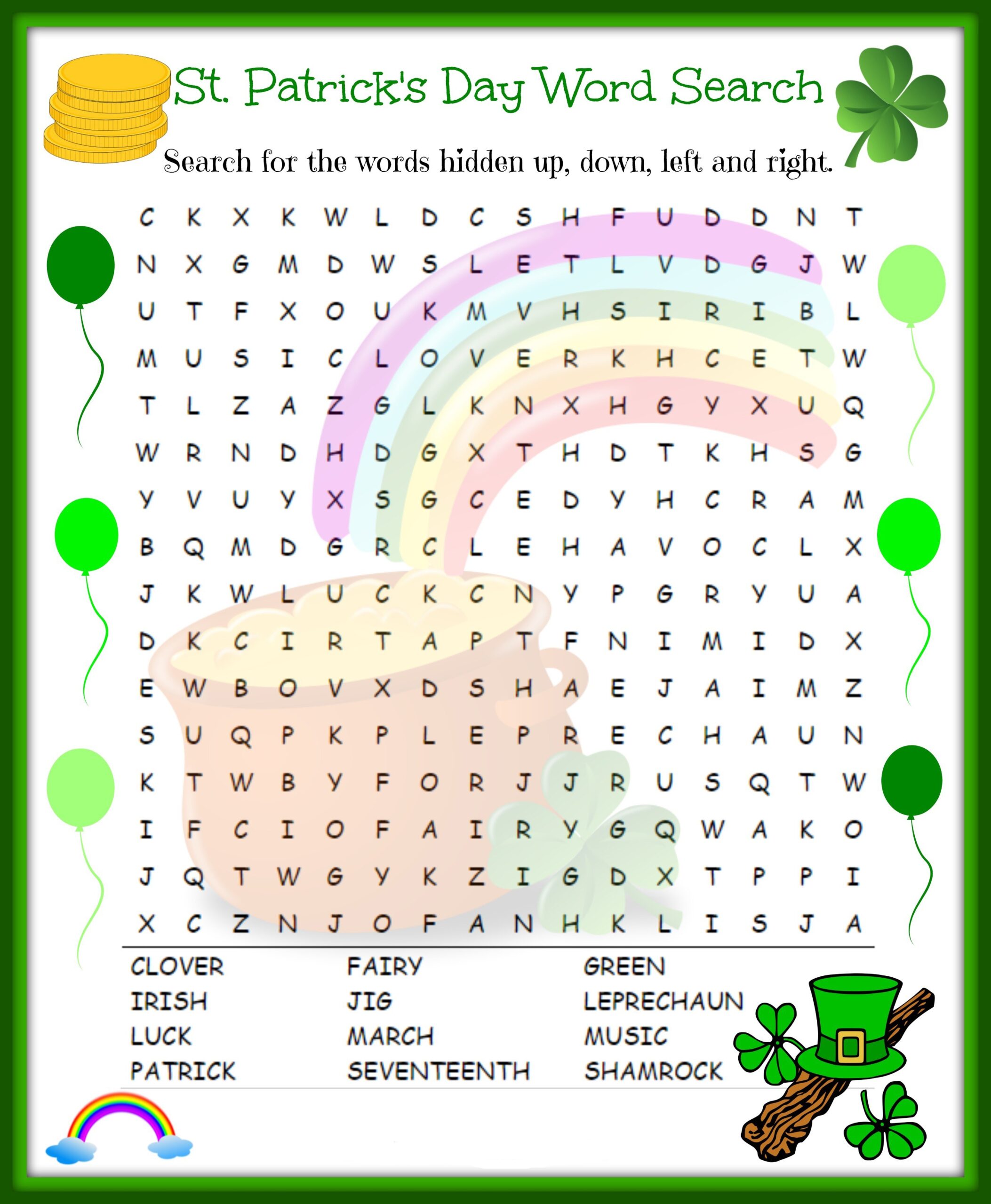 Free Printable St Patricks Day Coloring Pages Free Printable St Patricks Day Coloring Pages