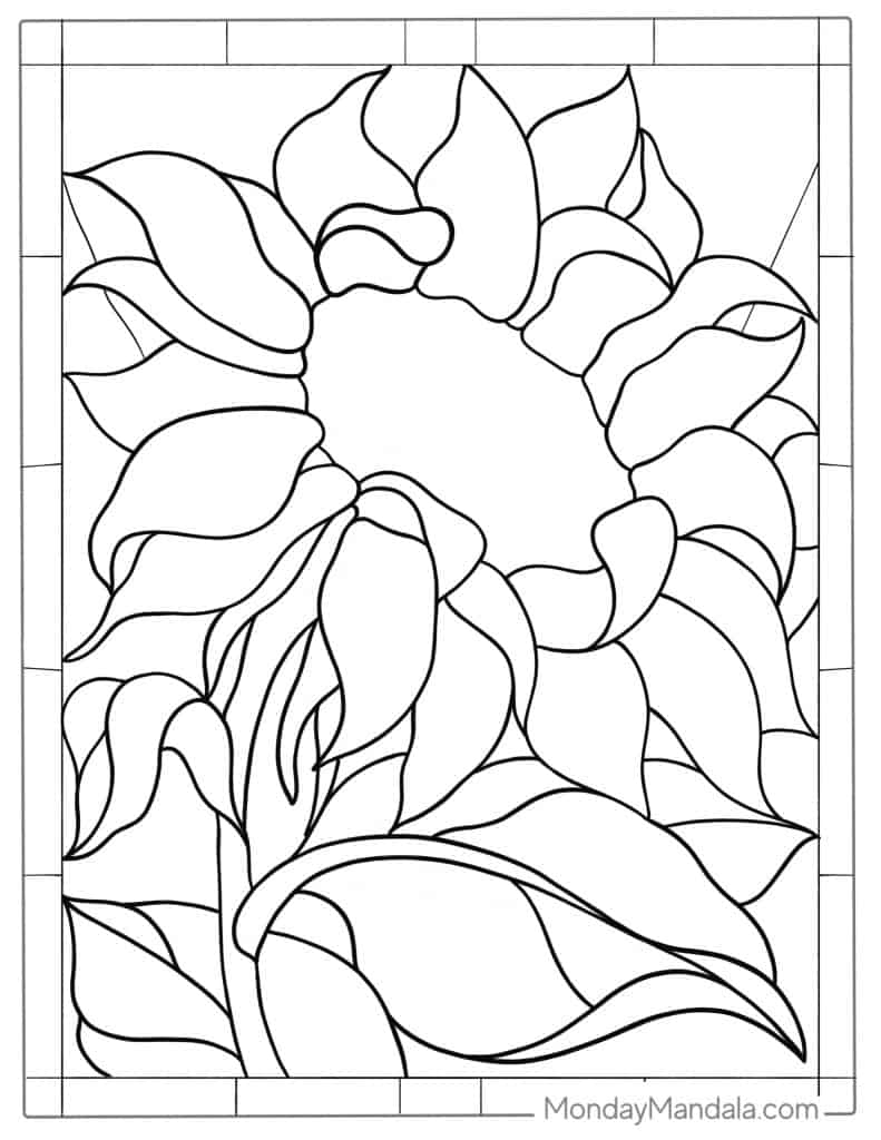 Stained Glass Coloring Pages Printable Stained Glass Coloring Pages Printable