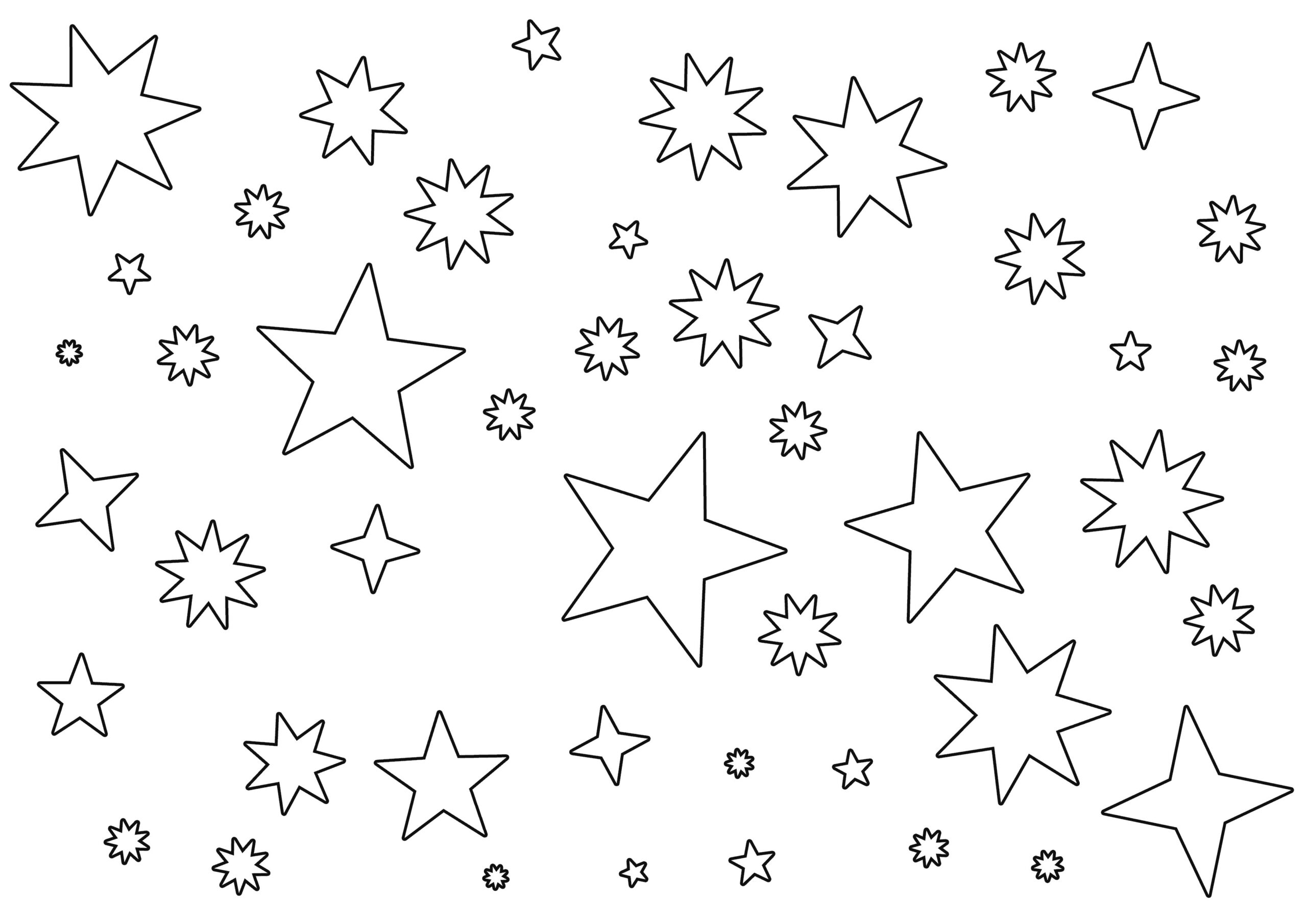 Printable Star Coloring Pages Printable Star Coloring Pages