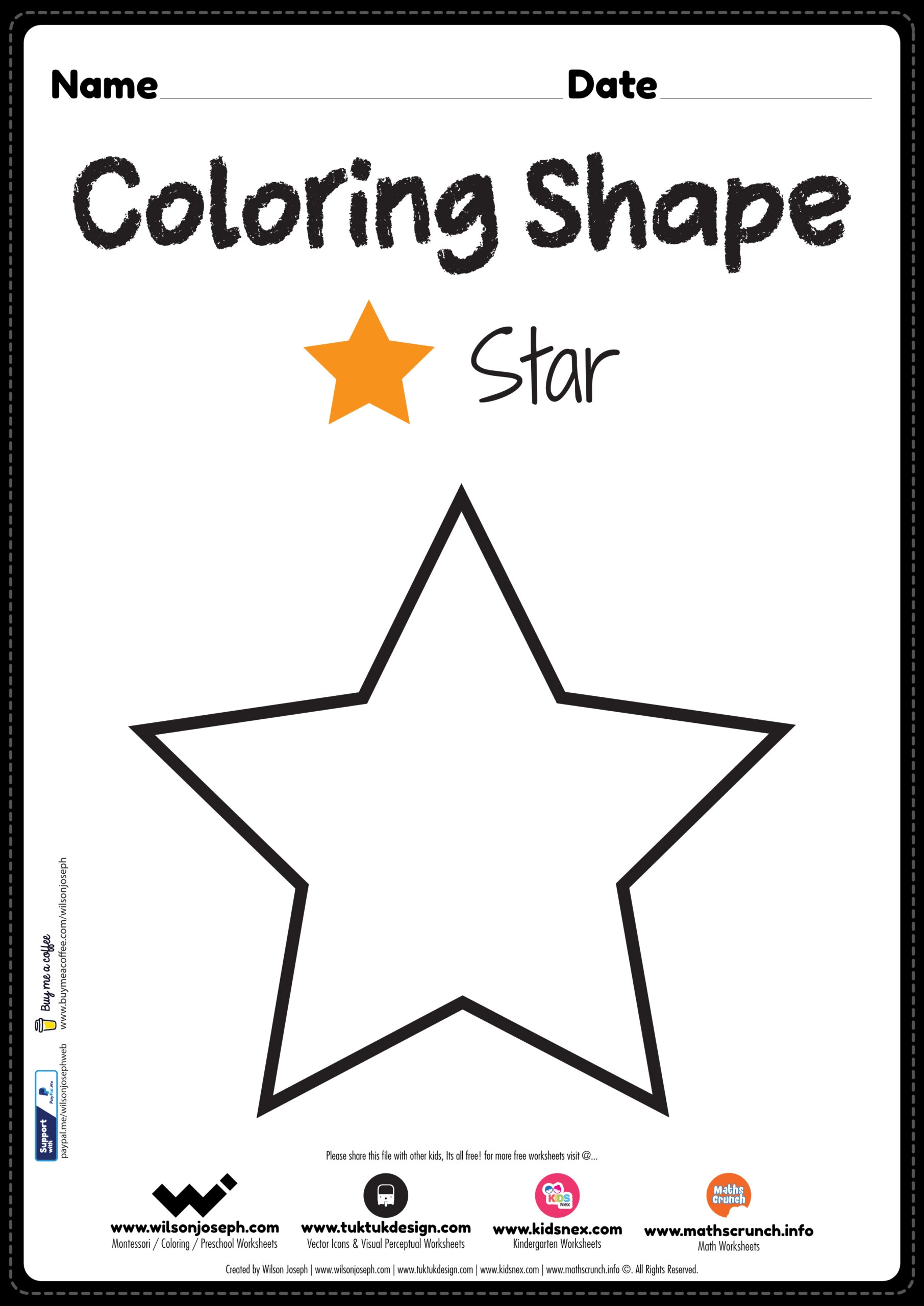 Star Coloring Page Star Coloring Page