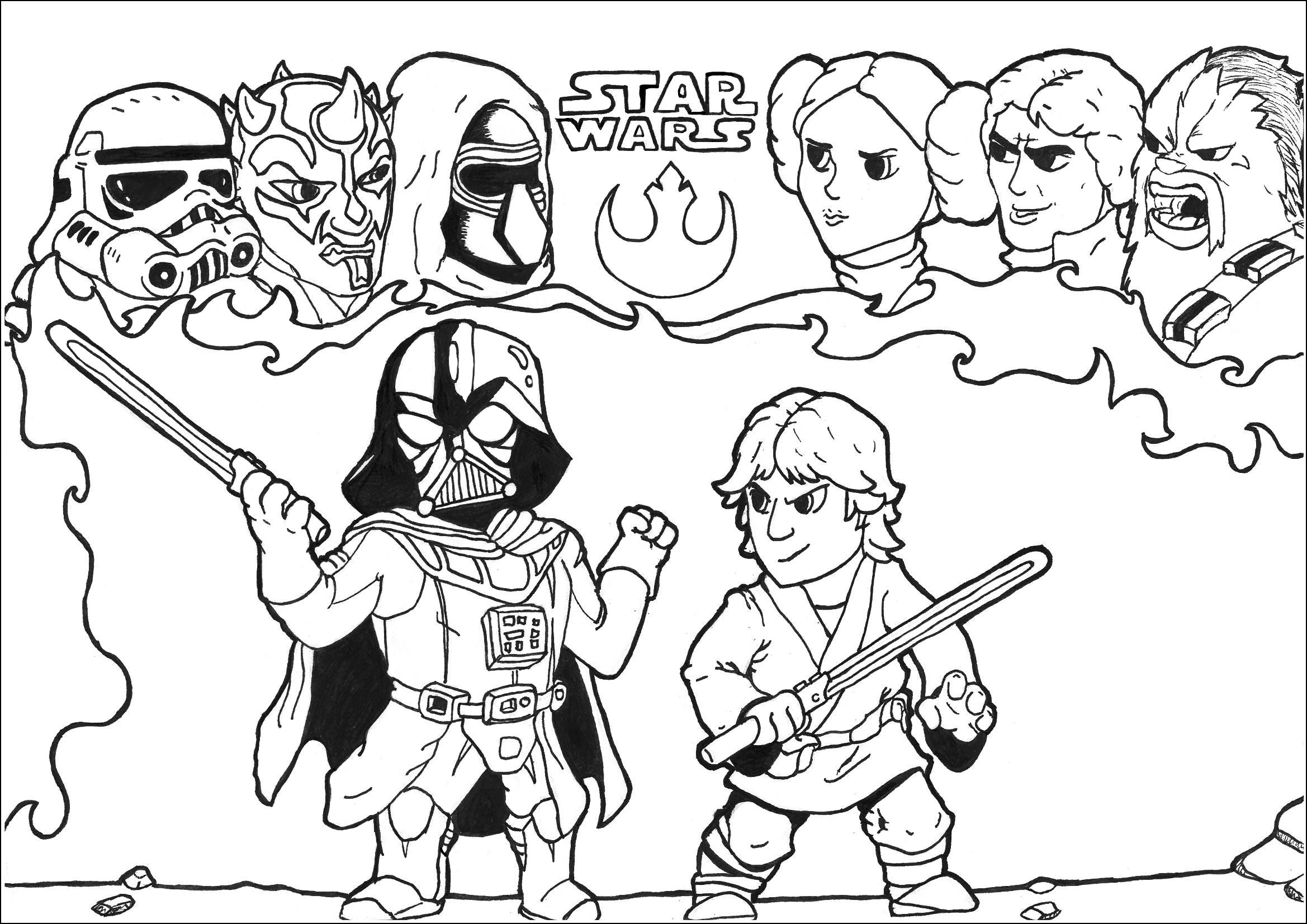 Star Wars Coloring Pages Anakin Skywalker
