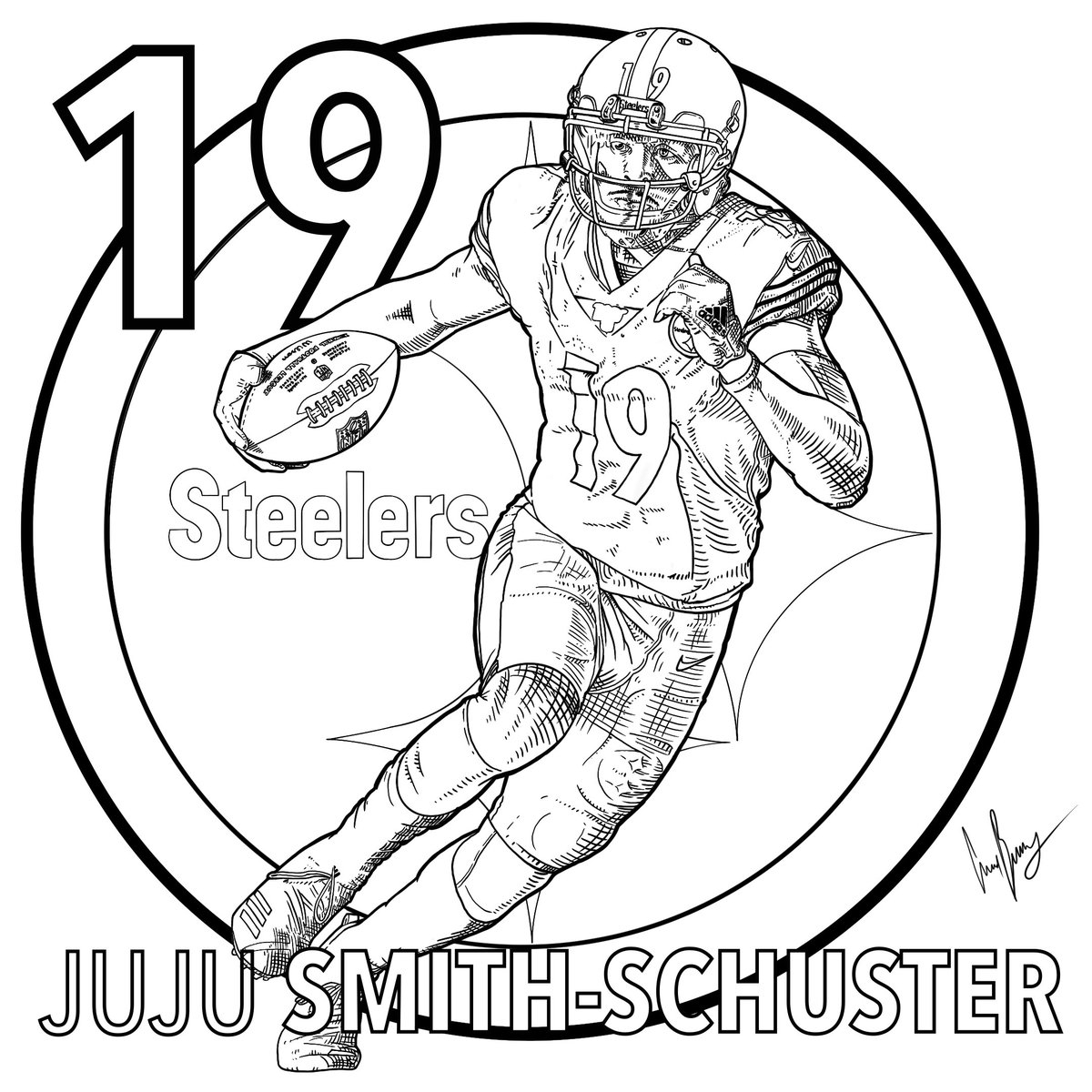 Steelers Coloring Pages Pittsburgh Helmet Logo Football Drawing Vector Steelers Coloring Pages Pittsburgh Helmet Logo Football Drawing Vector