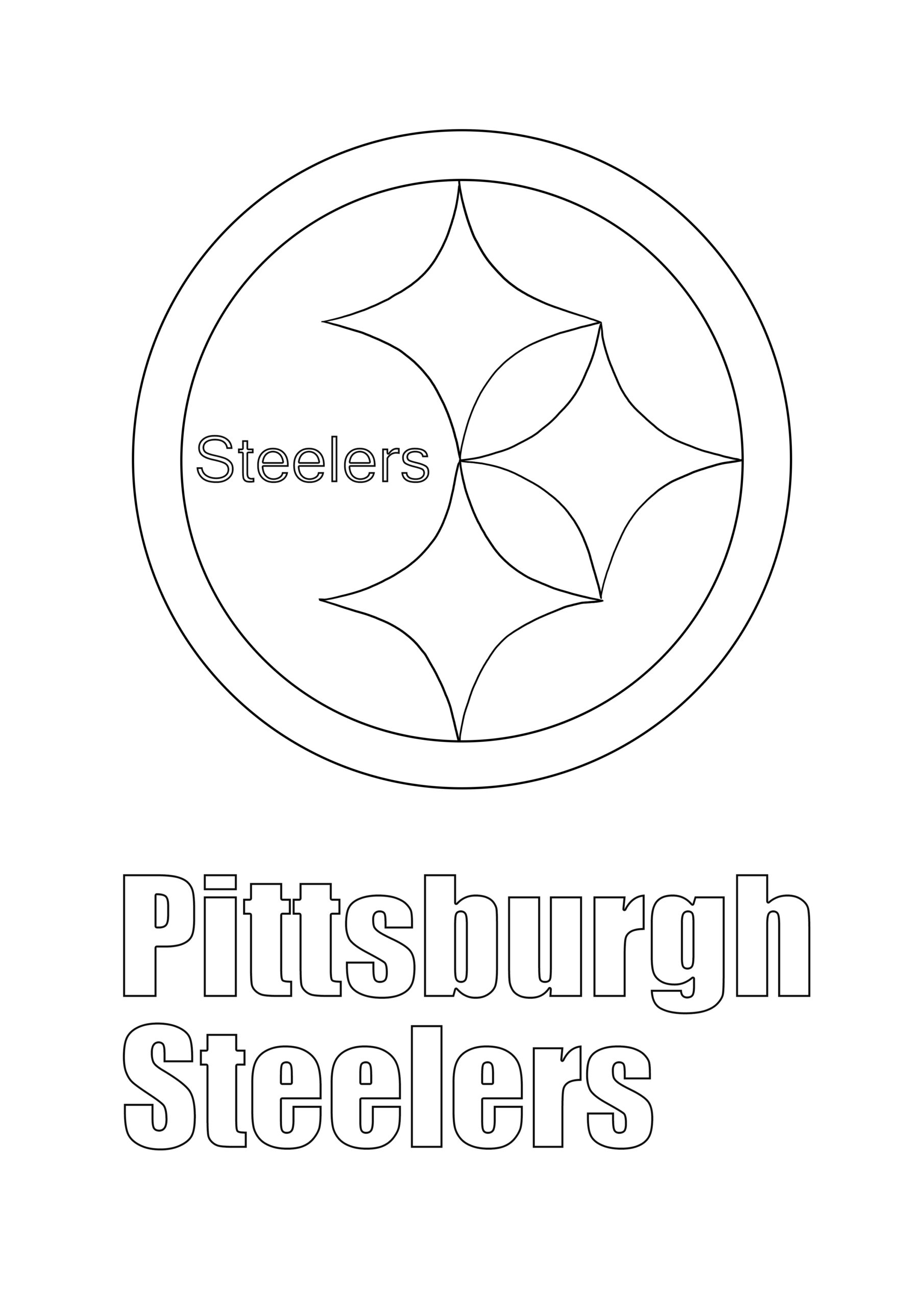 Steelers Logo Pittsburgh Stencil Coloring Clipart Pages Football Nfl Steelers Logo Pittsburgh Stencil Coloring Clipart Pages Football Nfl