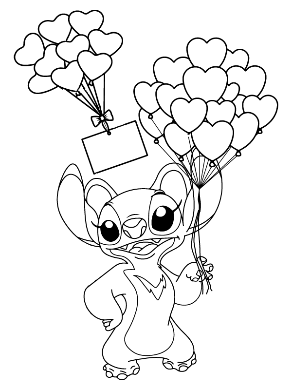 Stitch Valentine Balloon Stitch Valentine Balloon