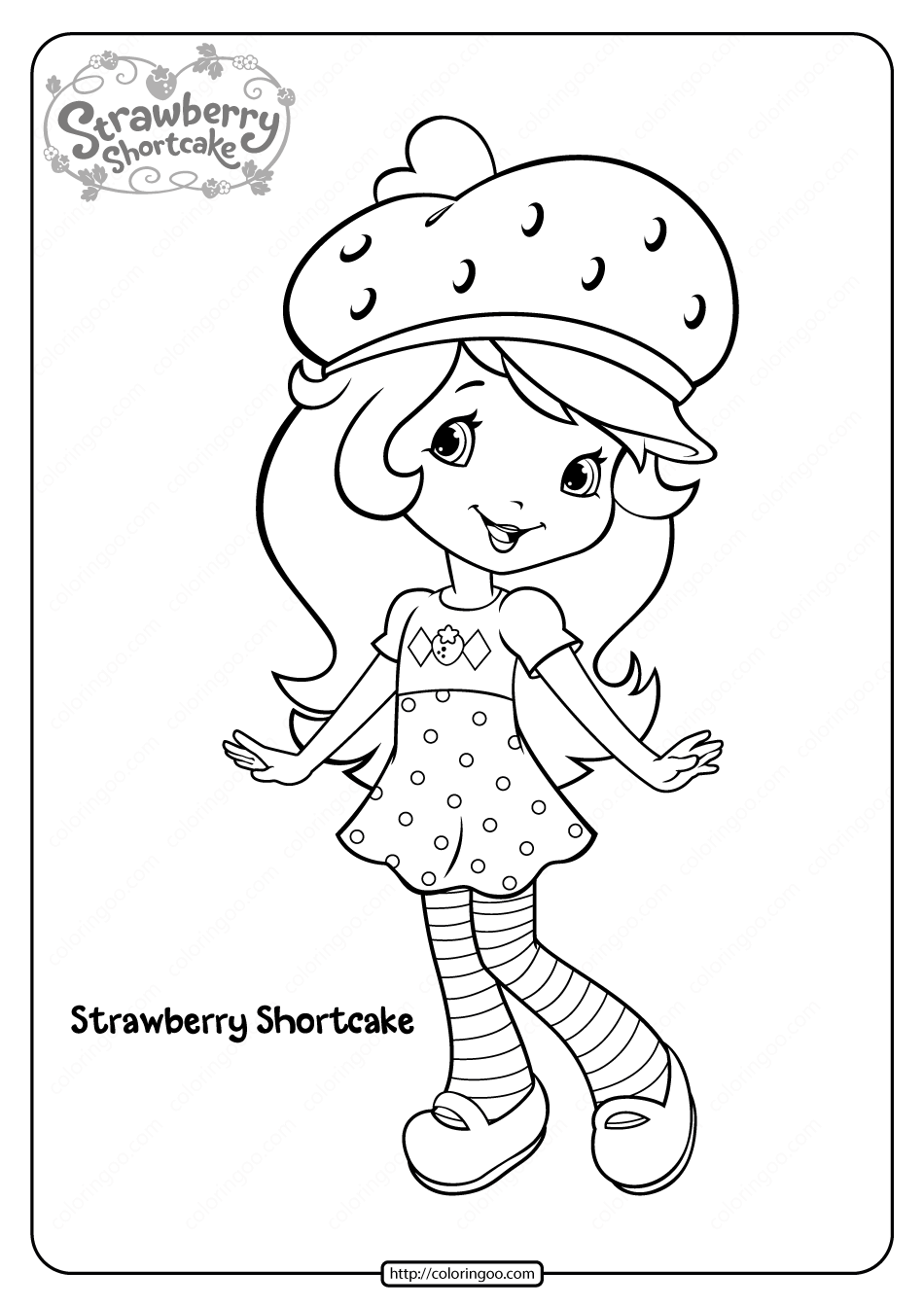 Strawberry Shortcake Printable Coloring Pages
