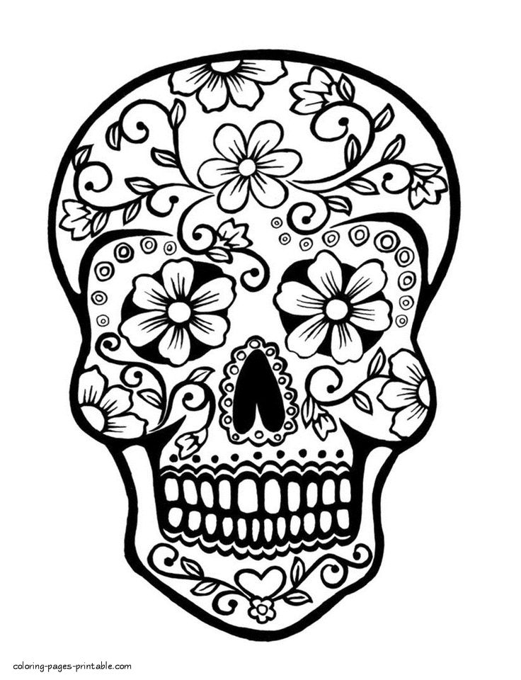 Sugar Skull Coloring Pages Skull Coloring Pages Halloween Coloring Sugar Skull Coloring Pages Skull Coloring Pages Halloween Coloring