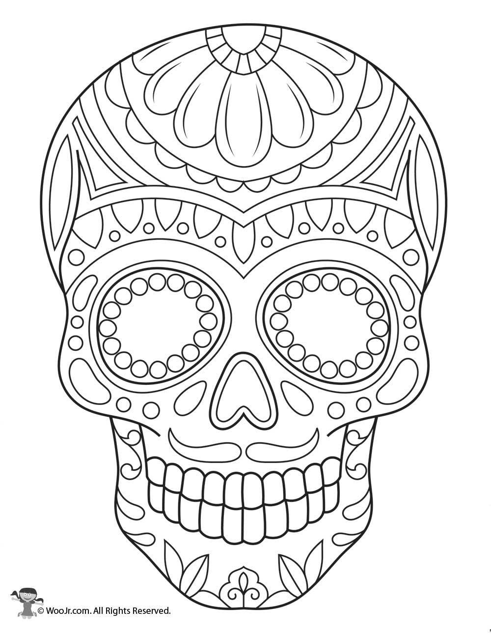 Sugar Skull Printable Coloring Pages Sugar Skull Printable Coloring Pages