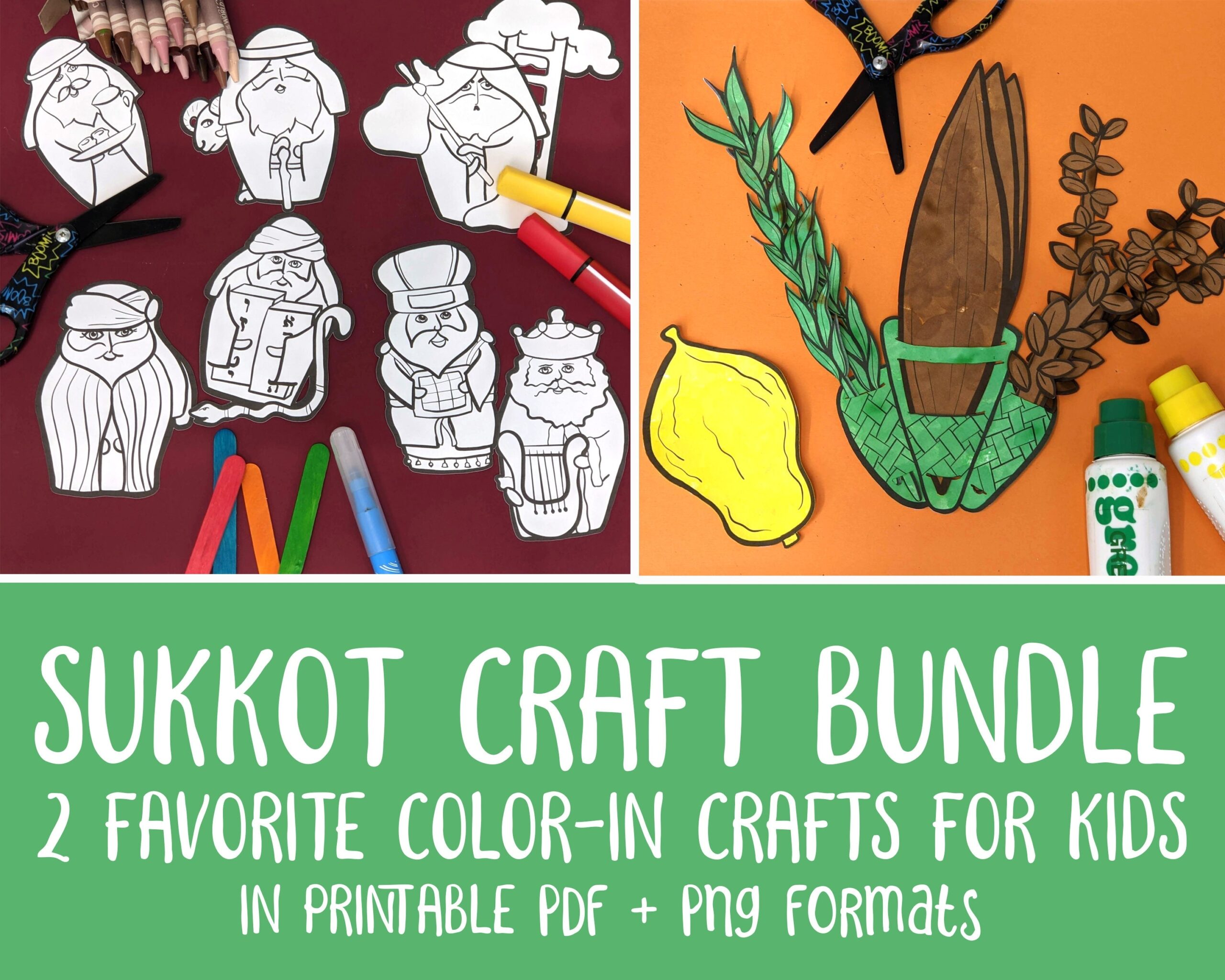 Sukkot Crafts Coloring Pages Bundle LULAV And Etrog Set Plus Ushpizin Sukkot Crafts Coloring Pages Bundle LULAV And Etrog Set Plus Ushpizin