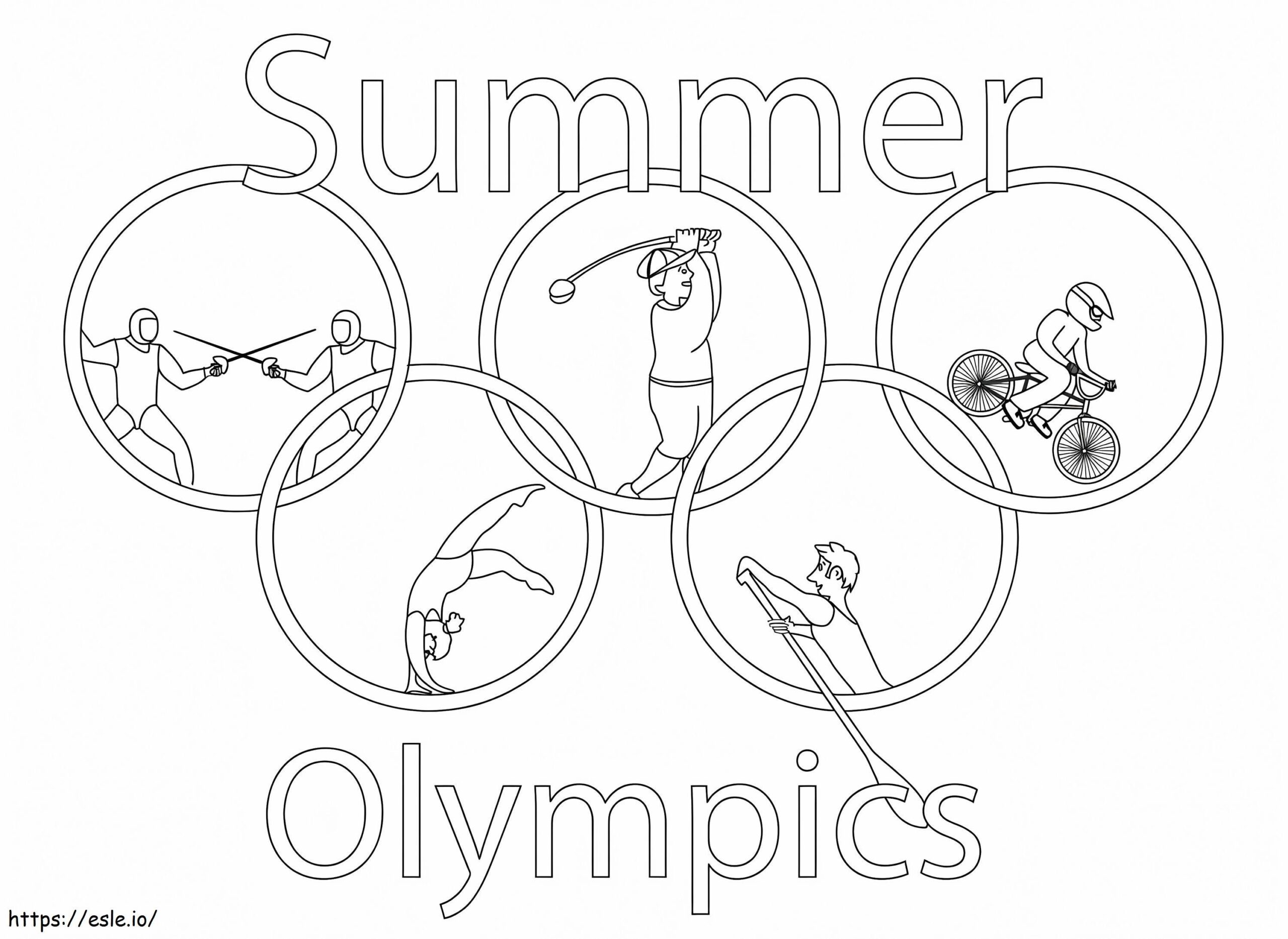 Summer Olympics Coloring Page Summer Olympics Coloring Page