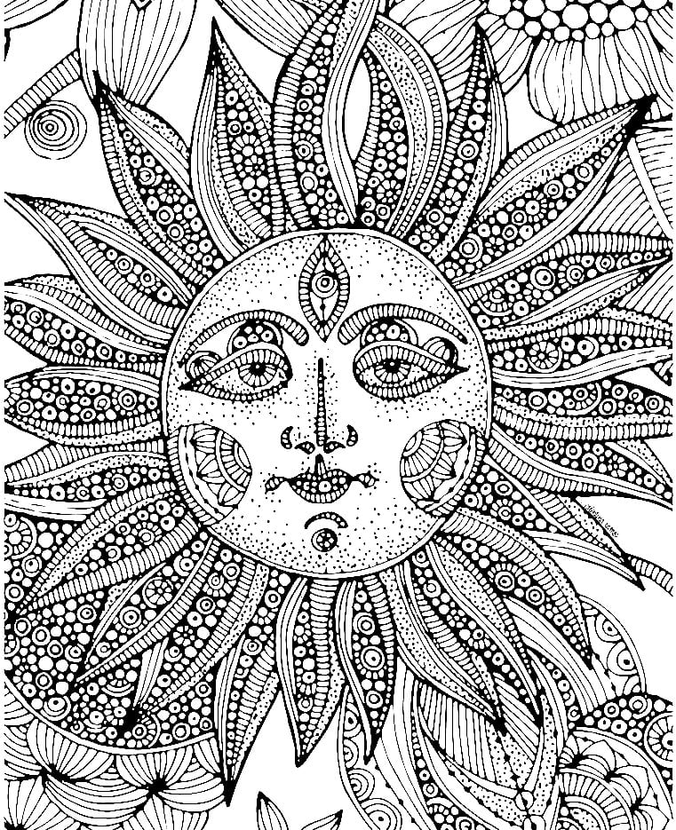 Sun Psychedelic Coloring Page Free Printable Coloring Pages For Kids Sun Psychedelic Coloring Page Free Printable Coloring Pages For Kids