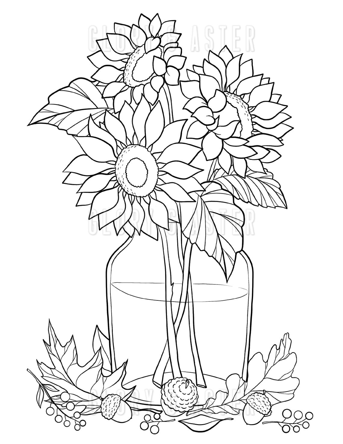 Sunflower Printable Coloring Pages