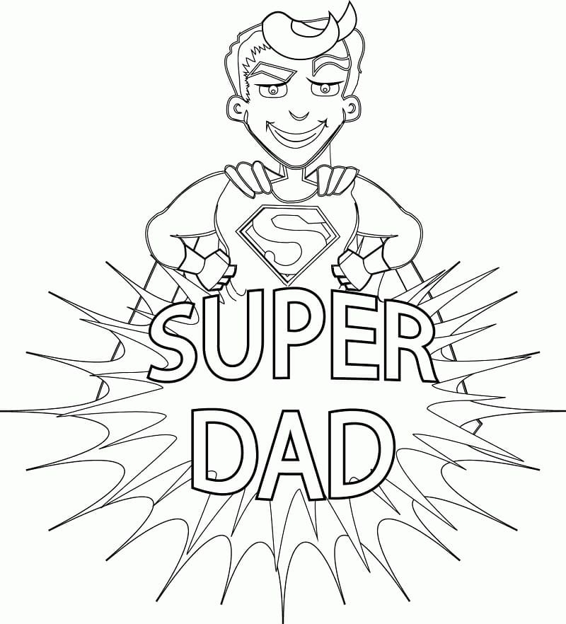 Super Dad Is Awesome Coloring Page Free Printable Coloring Pages For Kids