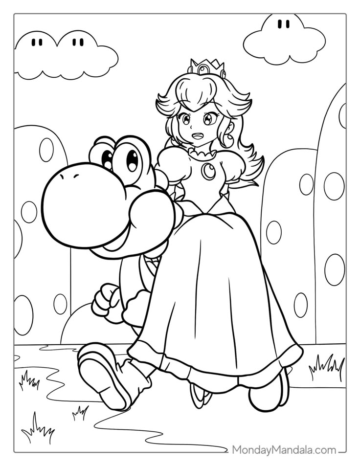 Super Mario Bros Party Super Mario Birthday Party Witch Coloring