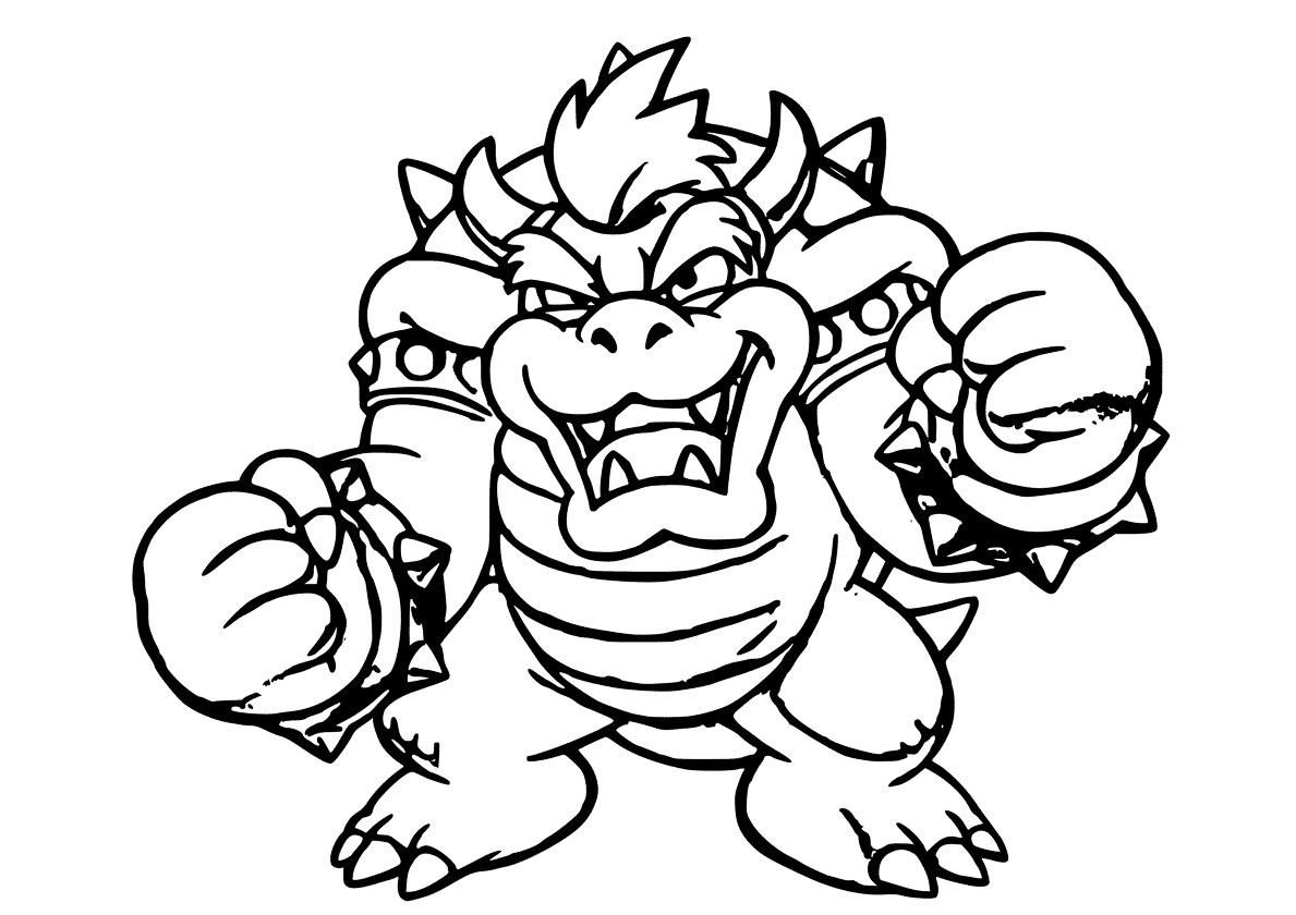 Bowser Printable Mario Coloring Pages Bowser Printable Mario Coloring Pages