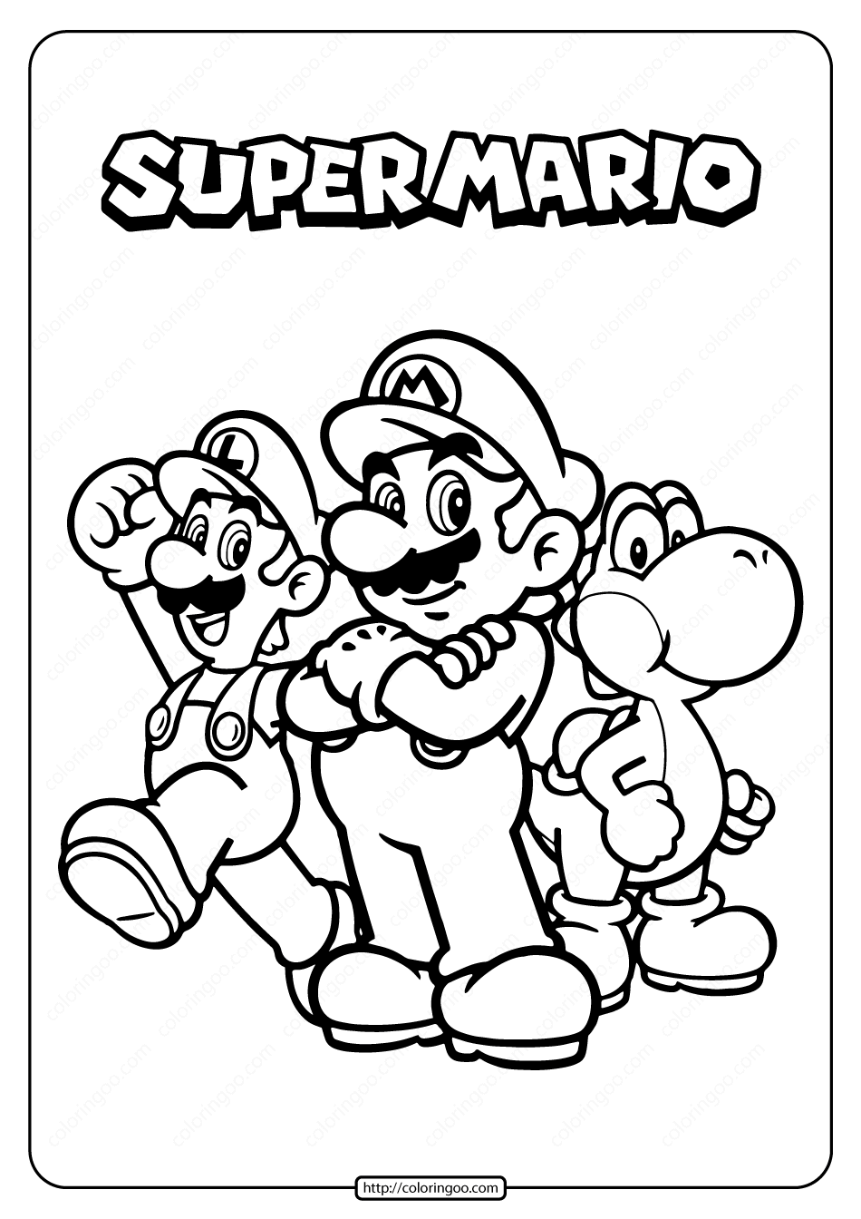 Mario Printable Coloring Pages Mario Printable Coloring Pages