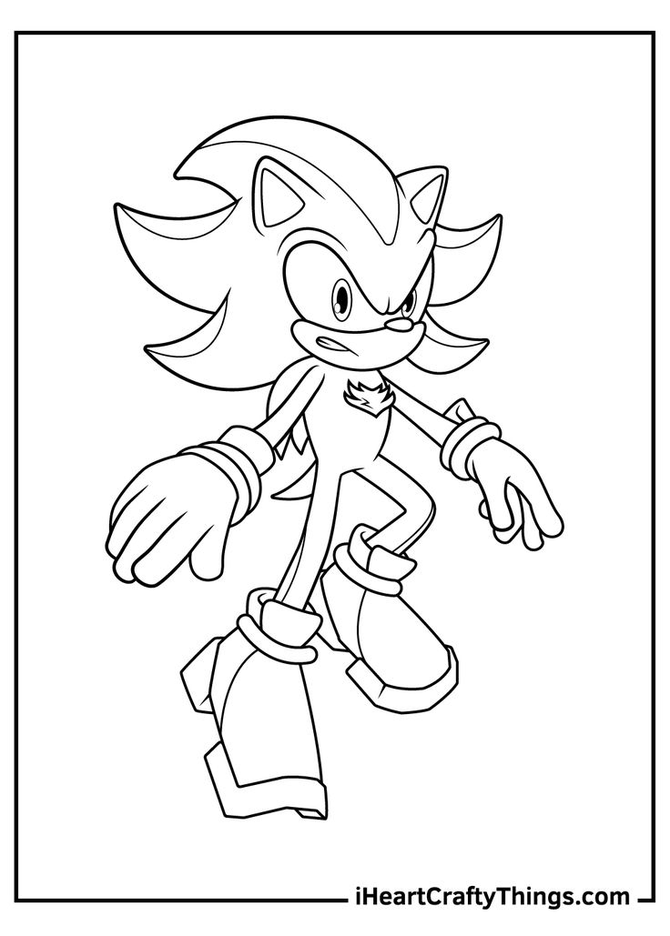 Super Shadow The Hedgehog Coloring Pages Super Shadow The Hedgehog Coloring Pages