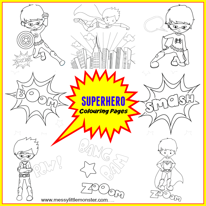 Printable Superhero Coloring Pages