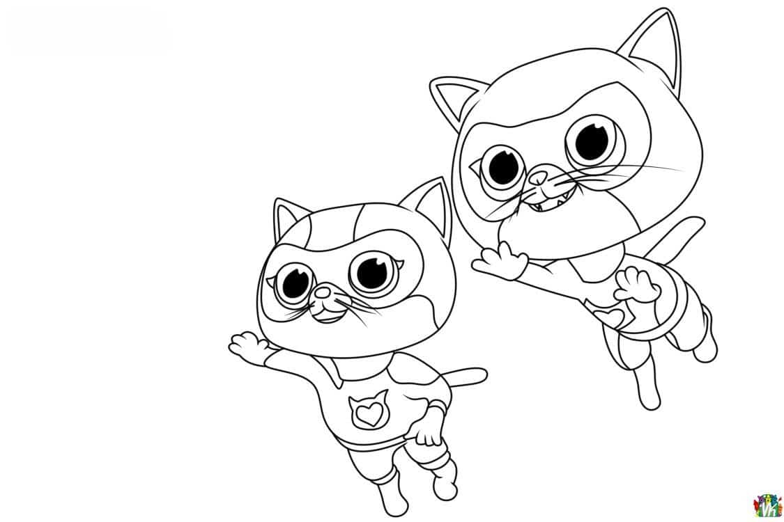 SuperKitties Coloring Pages Coloring Nation