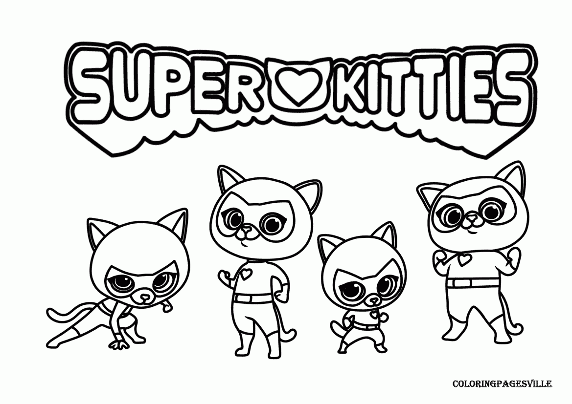 SuperKitties Coloring Pages