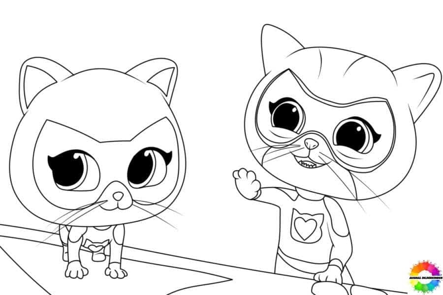 SuperKitties Free Coloring Page Coloring Home
