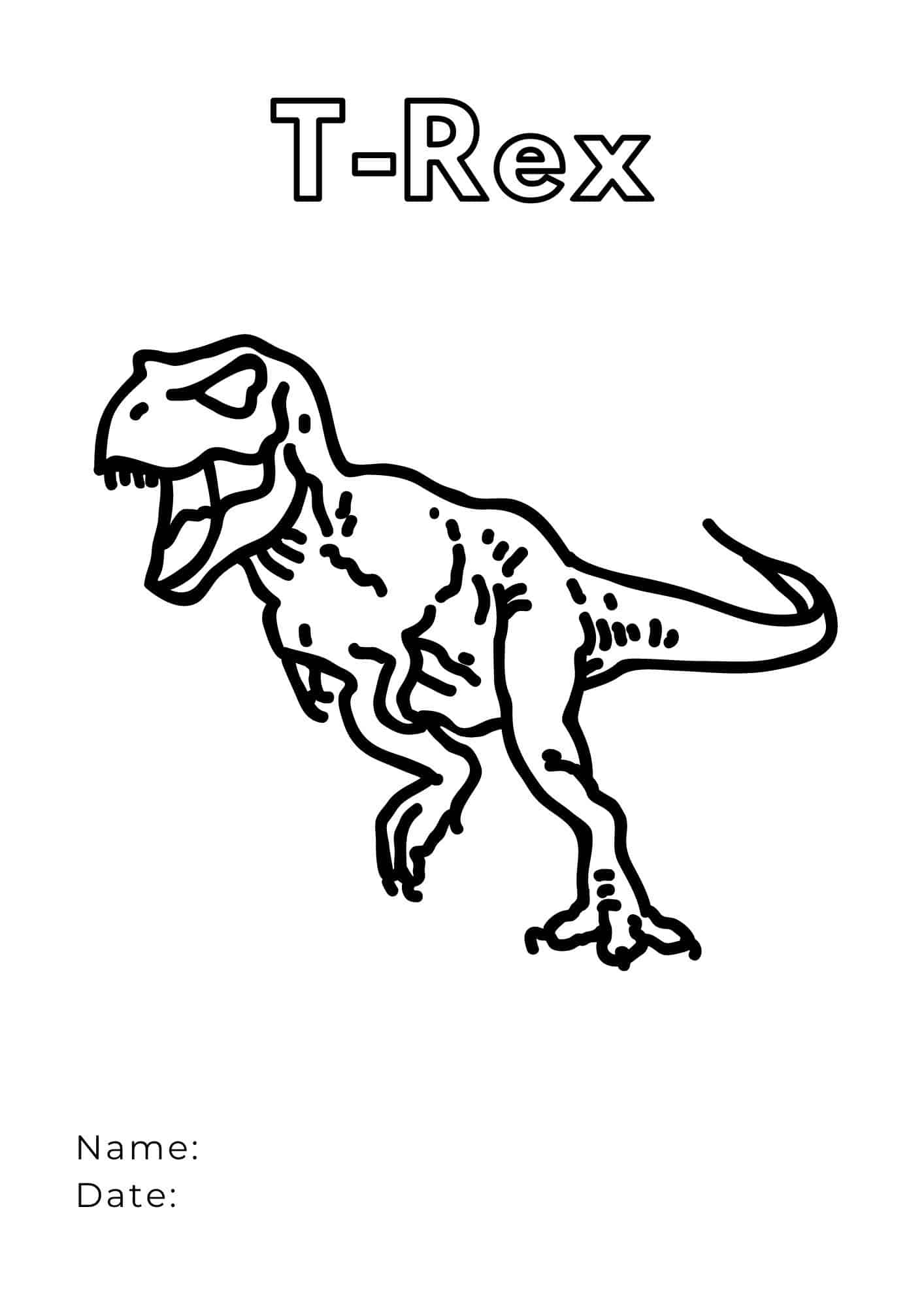 T Rex Coloring Pages Printable Prntbl Concejomunicipaldechinu Gov Co