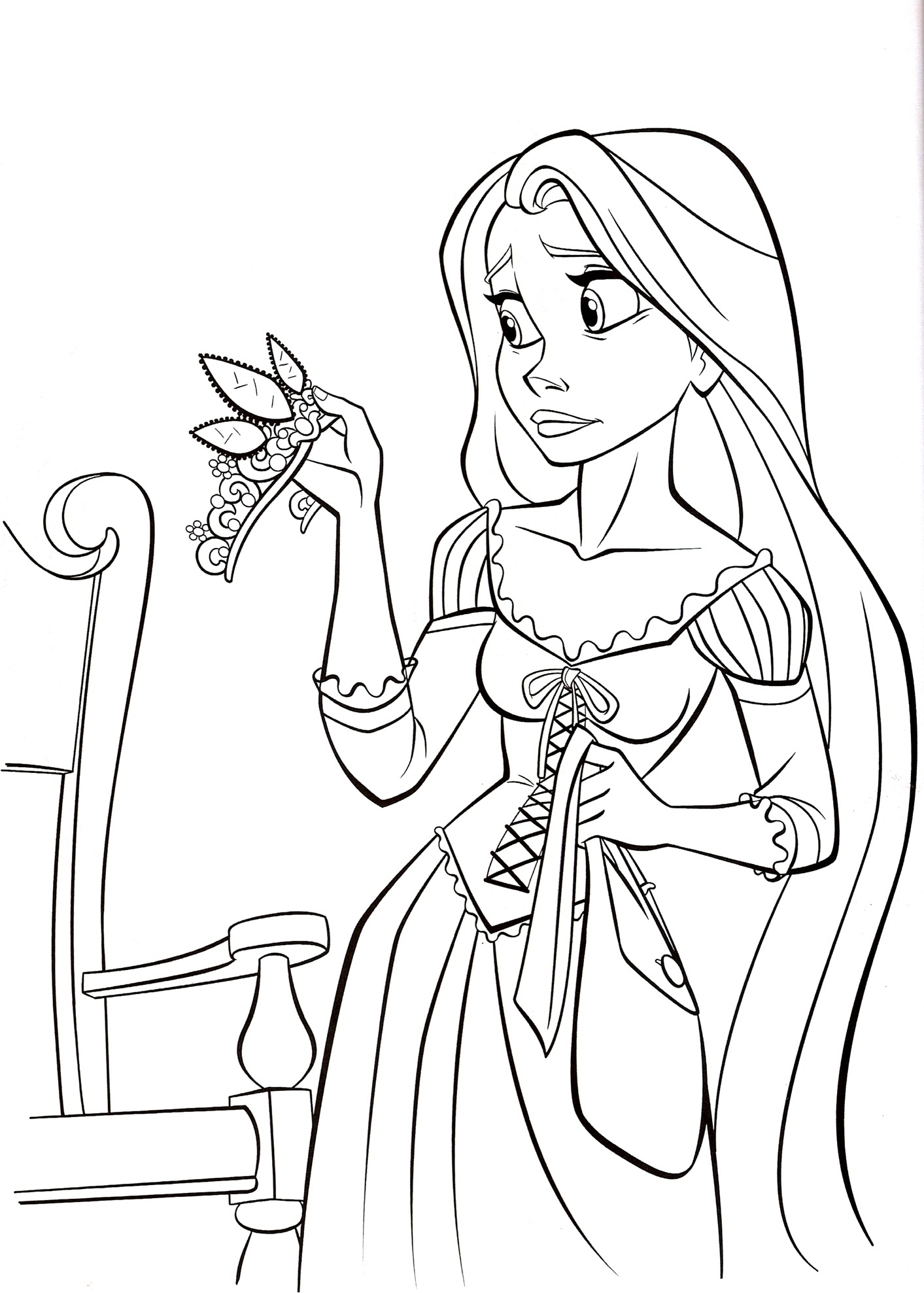 Tangled Rapunzel Coloring Pages Tangled Rapunzel Coloring Pages