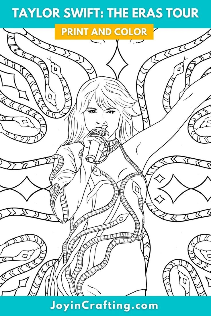 Taylor Swift Outline Illustration Coloring Pages Coloring Posters Taylor Swift Outline Illustration Coloring Pages Coloring Posters
