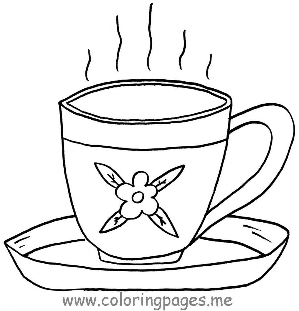Free Printable Tea Cup Coloring Pages Free Printable Tea Cup Coloring Pages