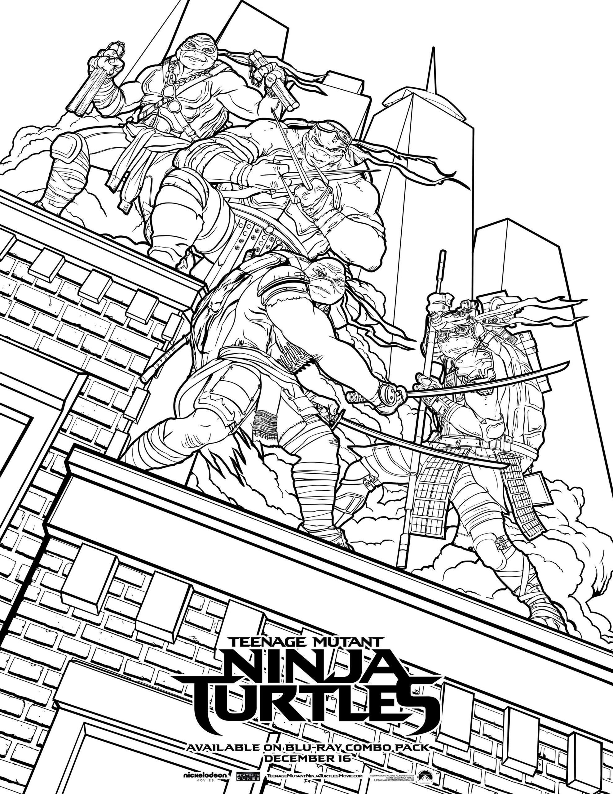 Teenage Mutant Ninja Turtles Coloring Pages Free Printable Printable Teenage Mutant Ninja Turtles Coloring Pages Free Printable Printable