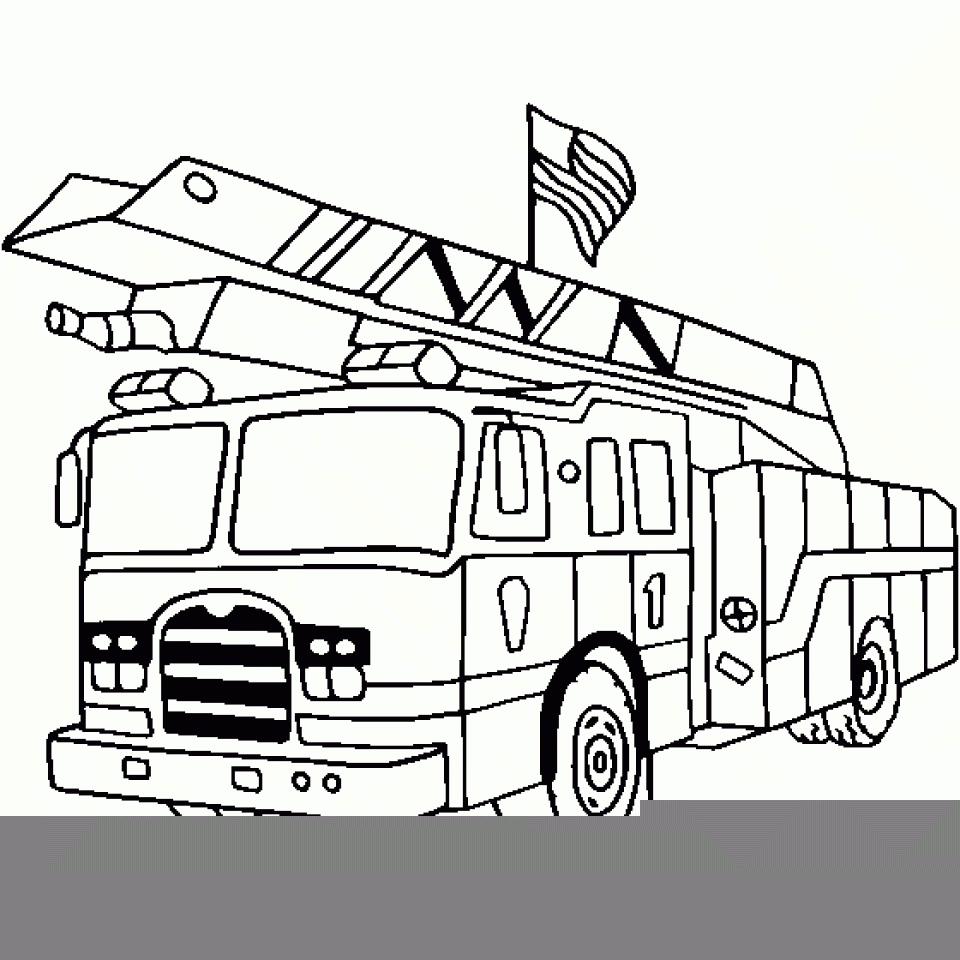 Fire Engine Printable Coloring Pages