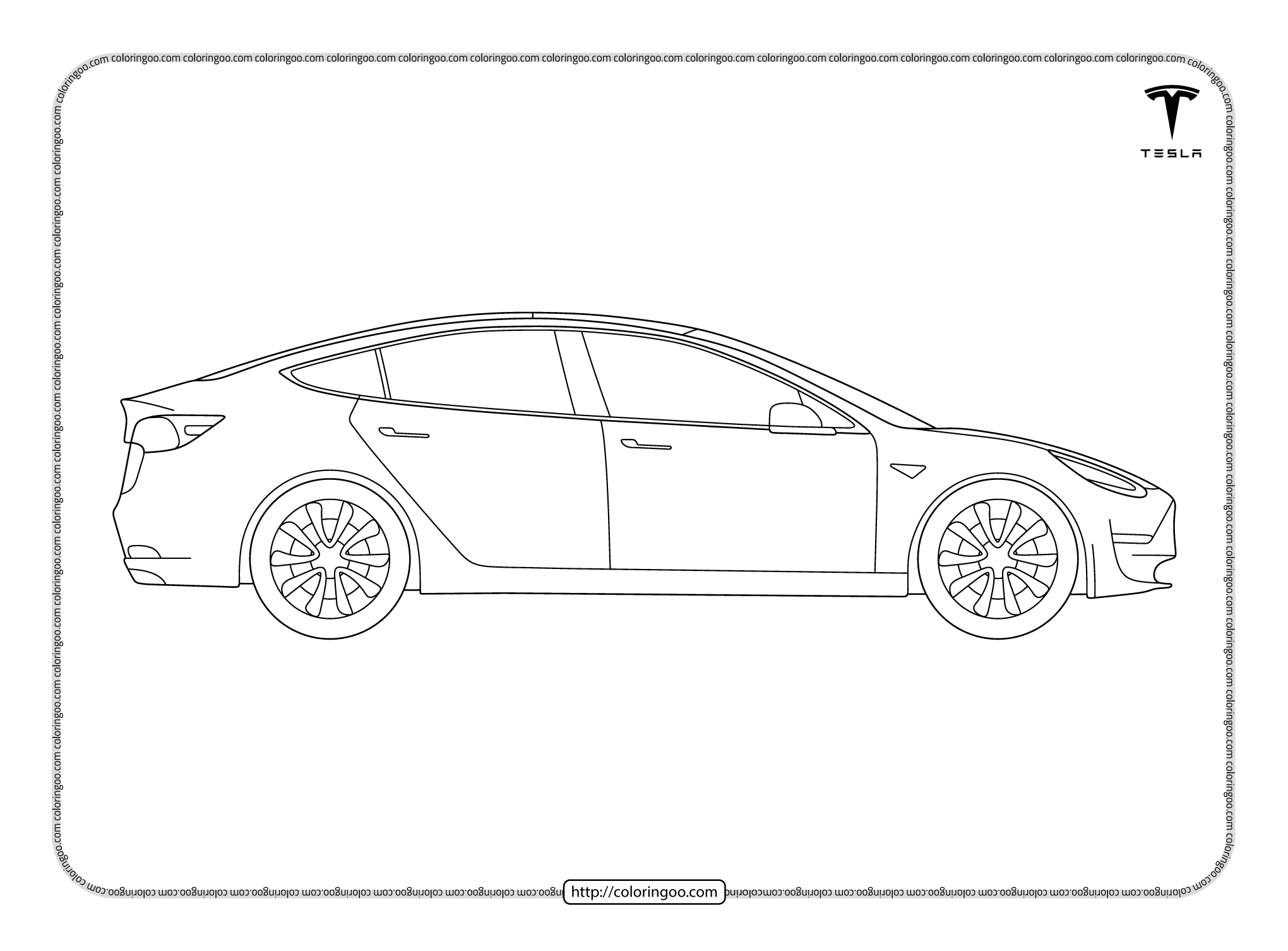 Tesla Coloring Pages Printable