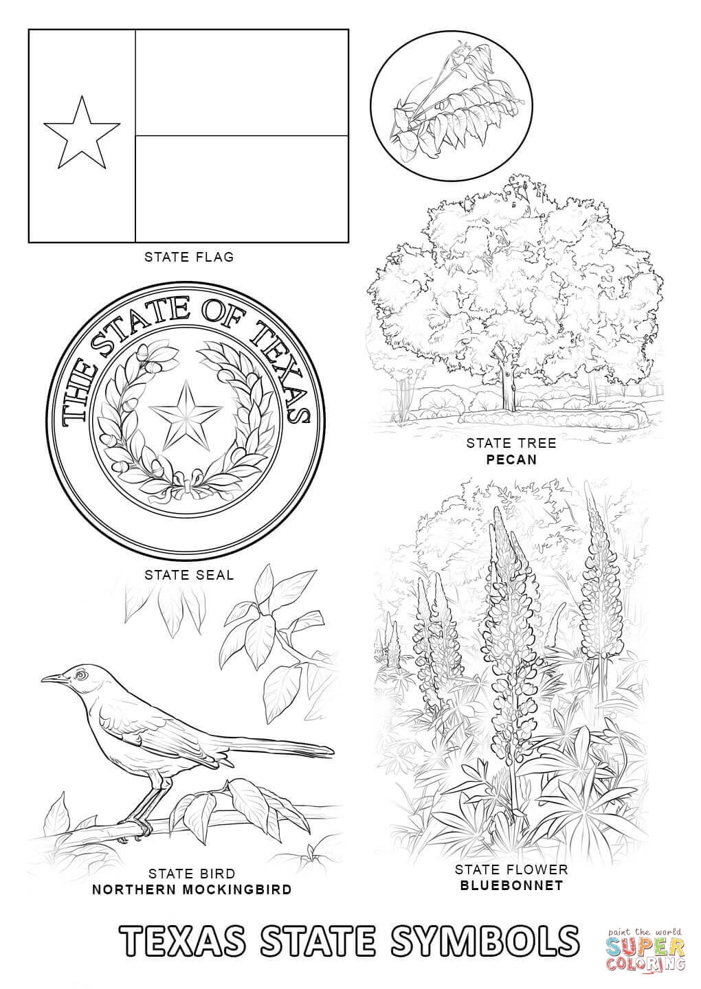 Texas Map Coloring Page Coloring Home