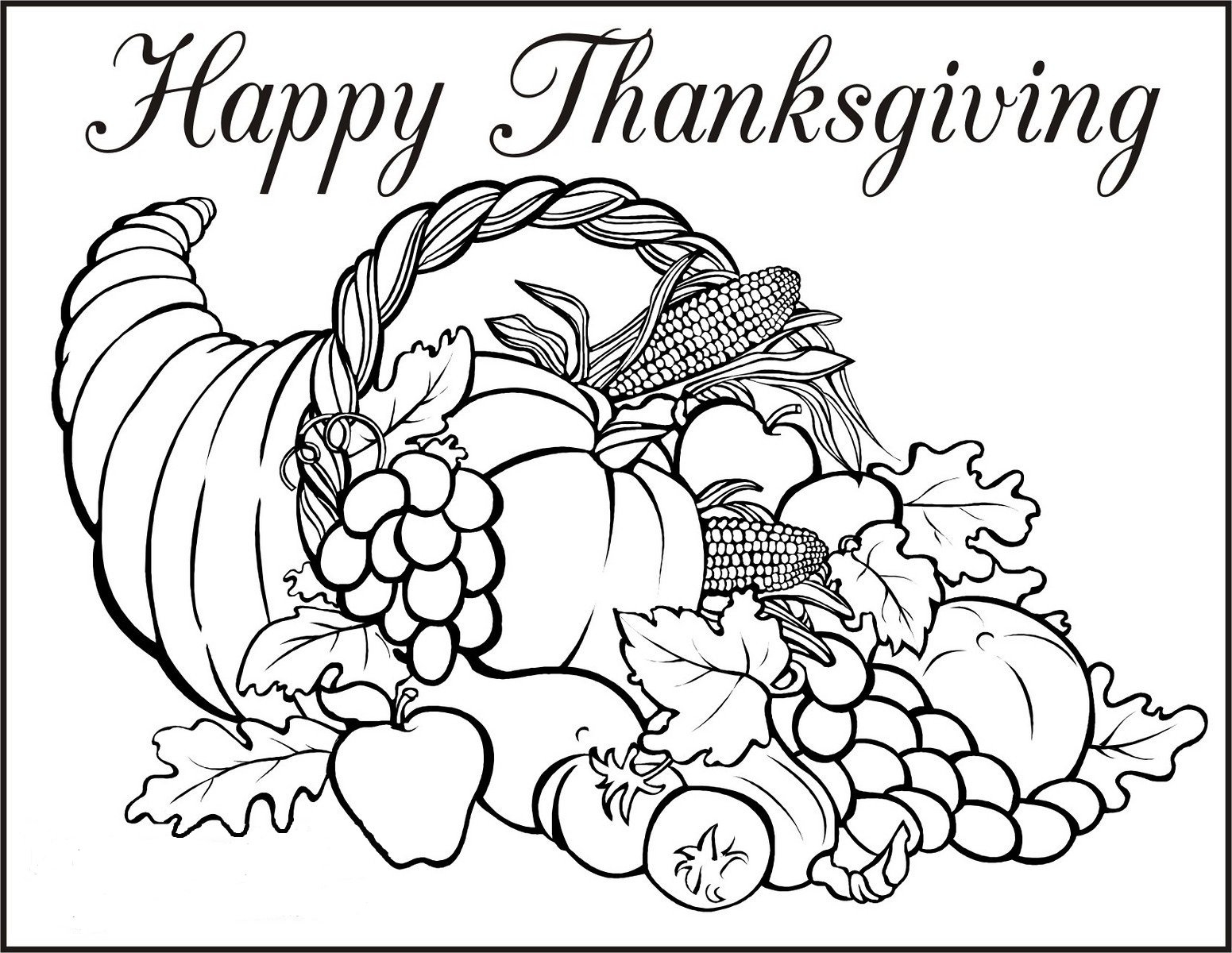 Printable Coloring Thanksgiving Pages Printable Coloring Thanksgiving Pages