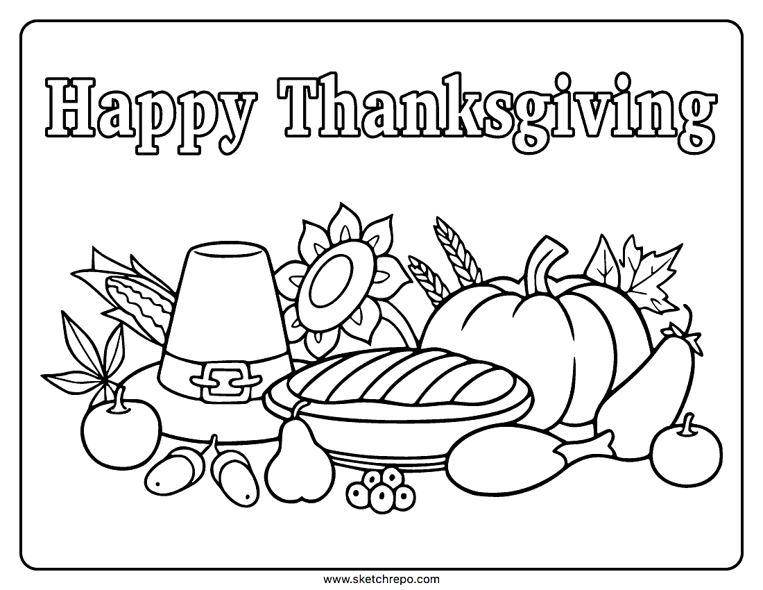 Thanksgiving Coloring Pages Sketch Repo Thanksgiving Coloring Pages Sketch Repo