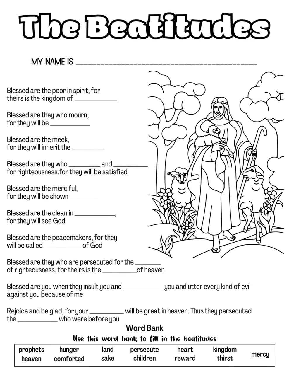 The Beatitudes For Kids The Beatitudes For Kids