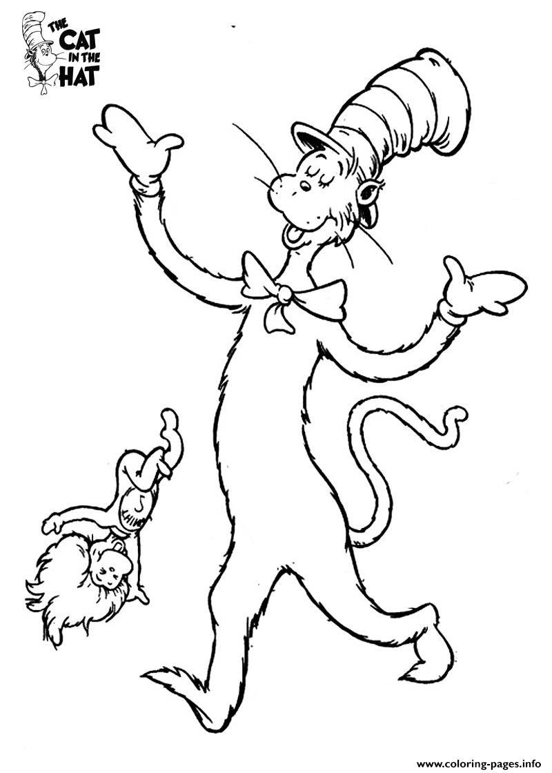 The Cat In The Hat American Fantasy Comedy Coloring Page Printable
