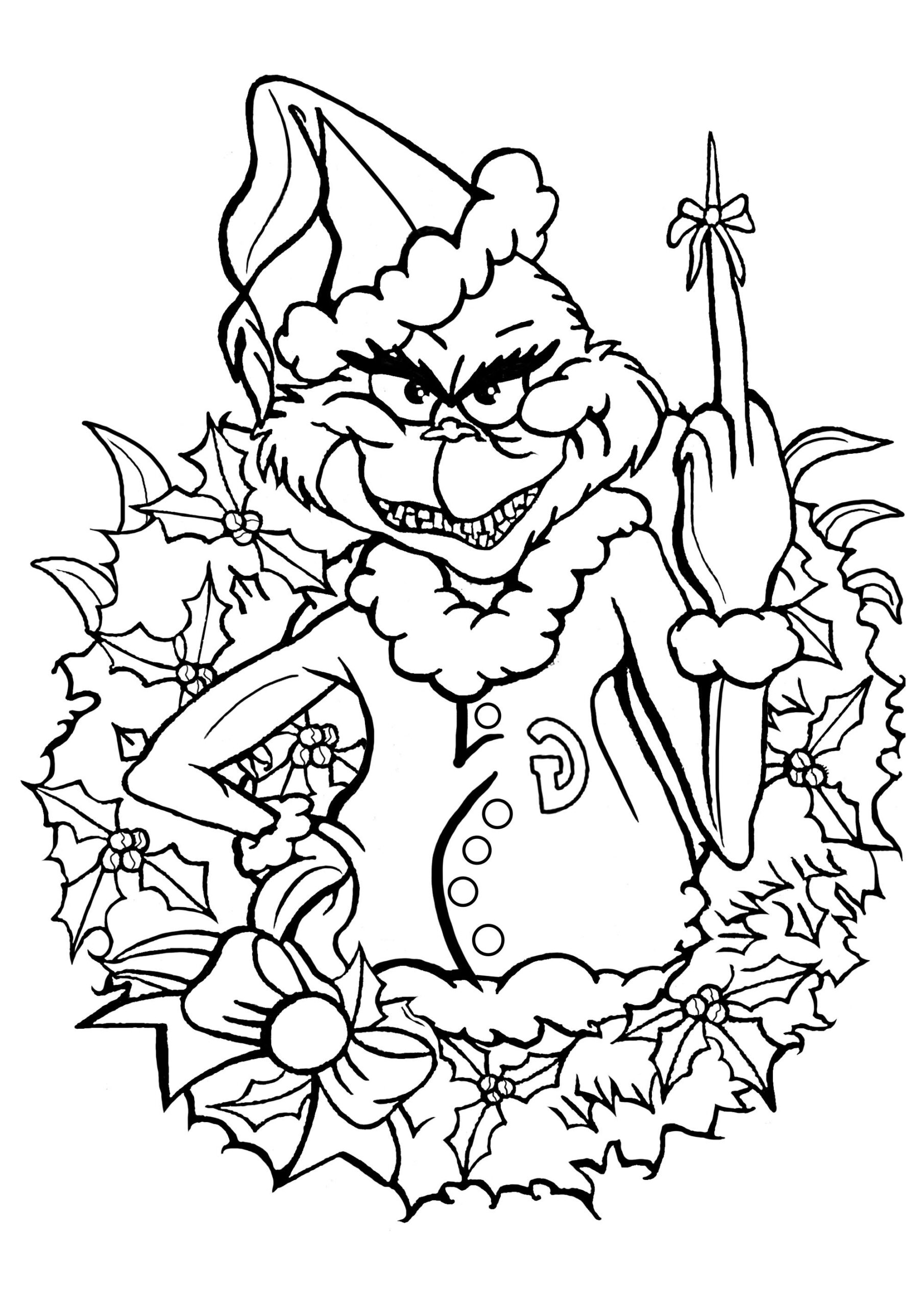 Printable Coloring Pages Of The Grinch