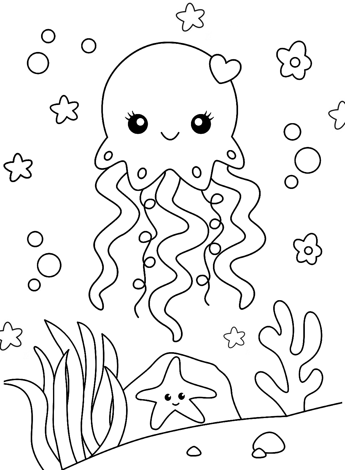 Jellyfish Coloring Pages Printable